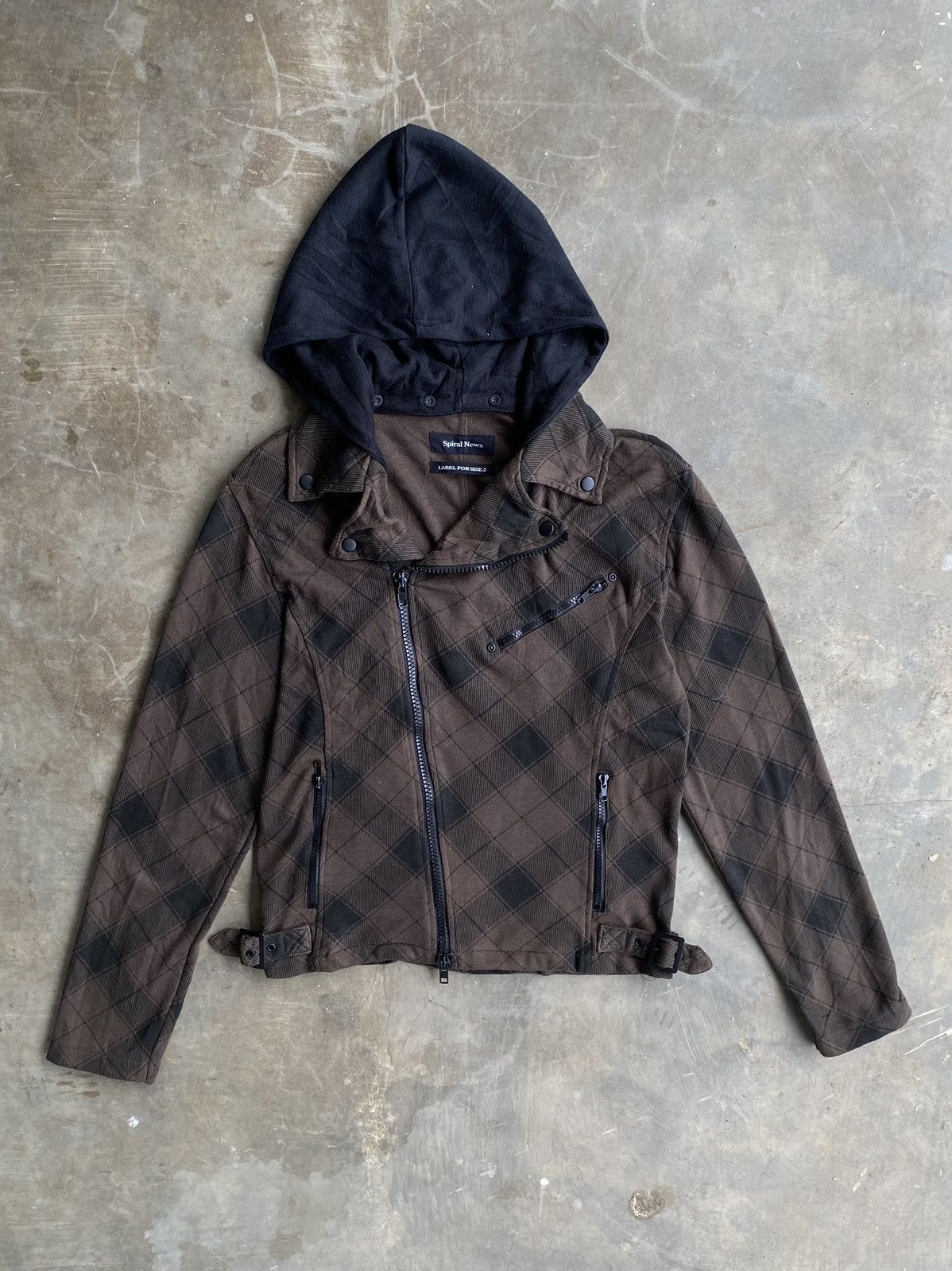 Spiral News Rider zip hoodie y2k ifsixwasnine style