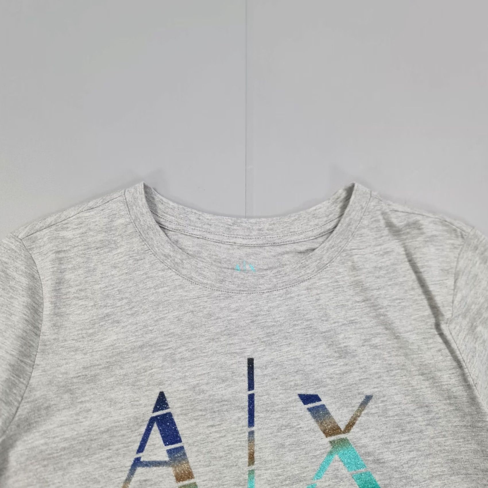Armani Exchange Armani Exchange Womens T Shirt Grey XS Short Sleeves Logo Tee Size XS / US 0-2 / IT 36-38 - 2 Thumbnail