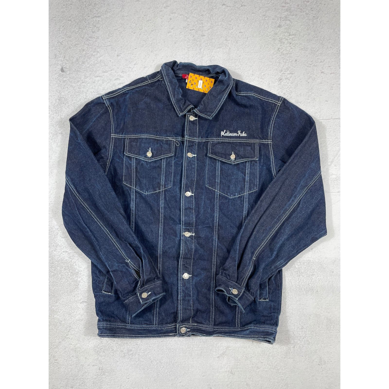 Fubu Vintage Fubu Blue Full Sleeve Denim Jacket - Men's 2XL Size US XXL / EU 58 / 5 - 1 Thumbnail