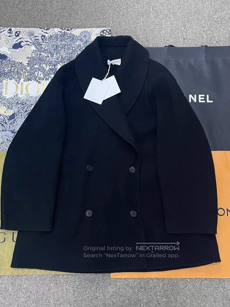 The Row The Row Black double-breasted lapel coat Size S / US 4 / IT 40 - 1 Thumbnail