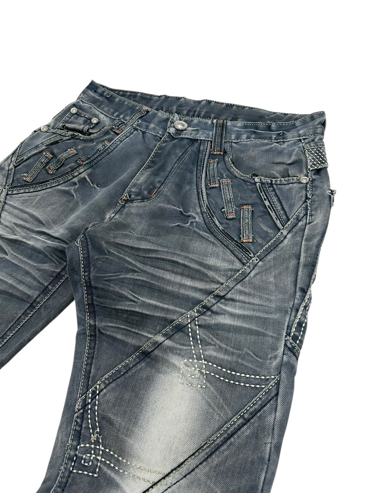 GOSTAR DE FUGA × Hysteric Glamour × Japanese Brand Pilibao Japan Made Biker Jean Multipocket Distressed Padded Size US 31 - 10 Thumbnail
