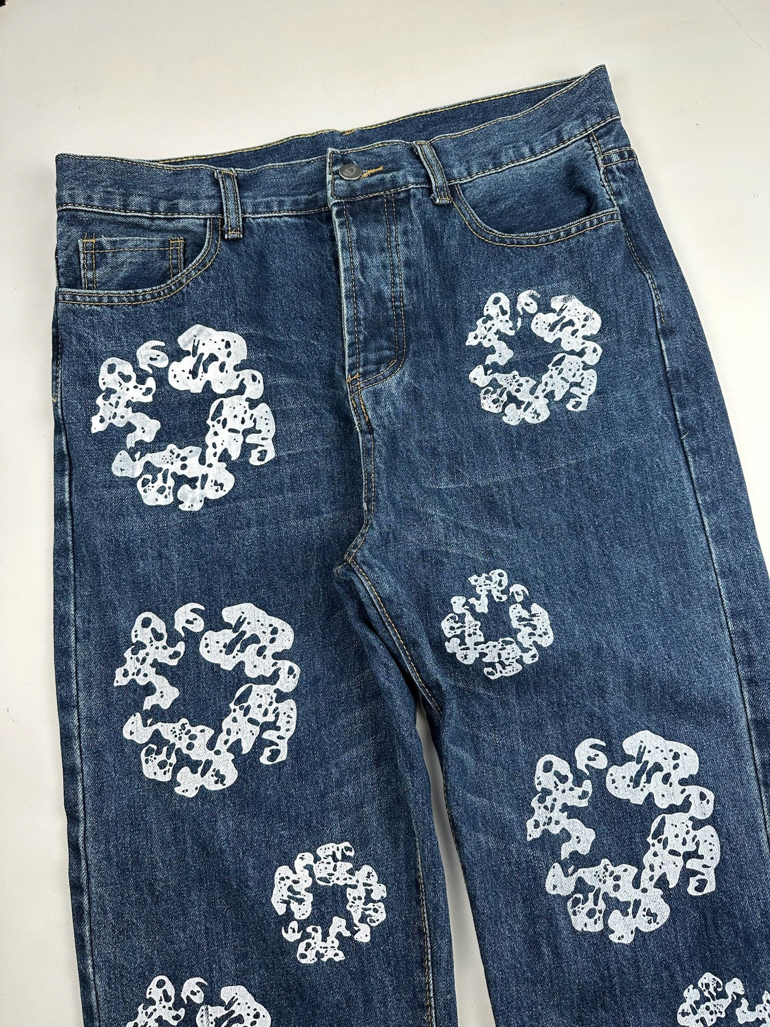 Vintage Custom Art Denim Tears Style Denim Jeans Size US 34 / EU 50 - 6 Thumbnail