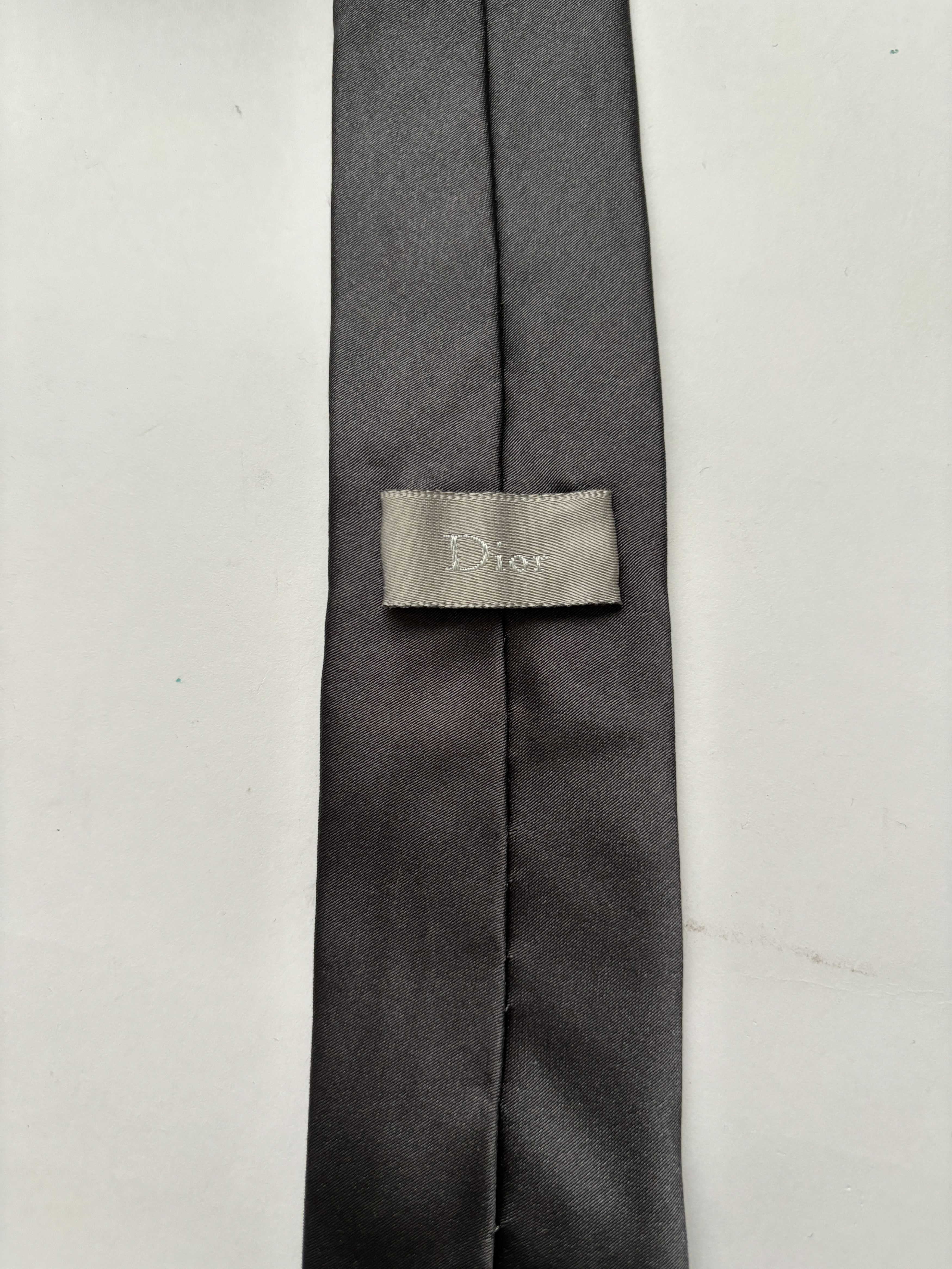 Dior ⚡️QUICK SALE⚡️Dior Dark Gray Silk Tie Size ONE SIZE - 3 Thumbnail
