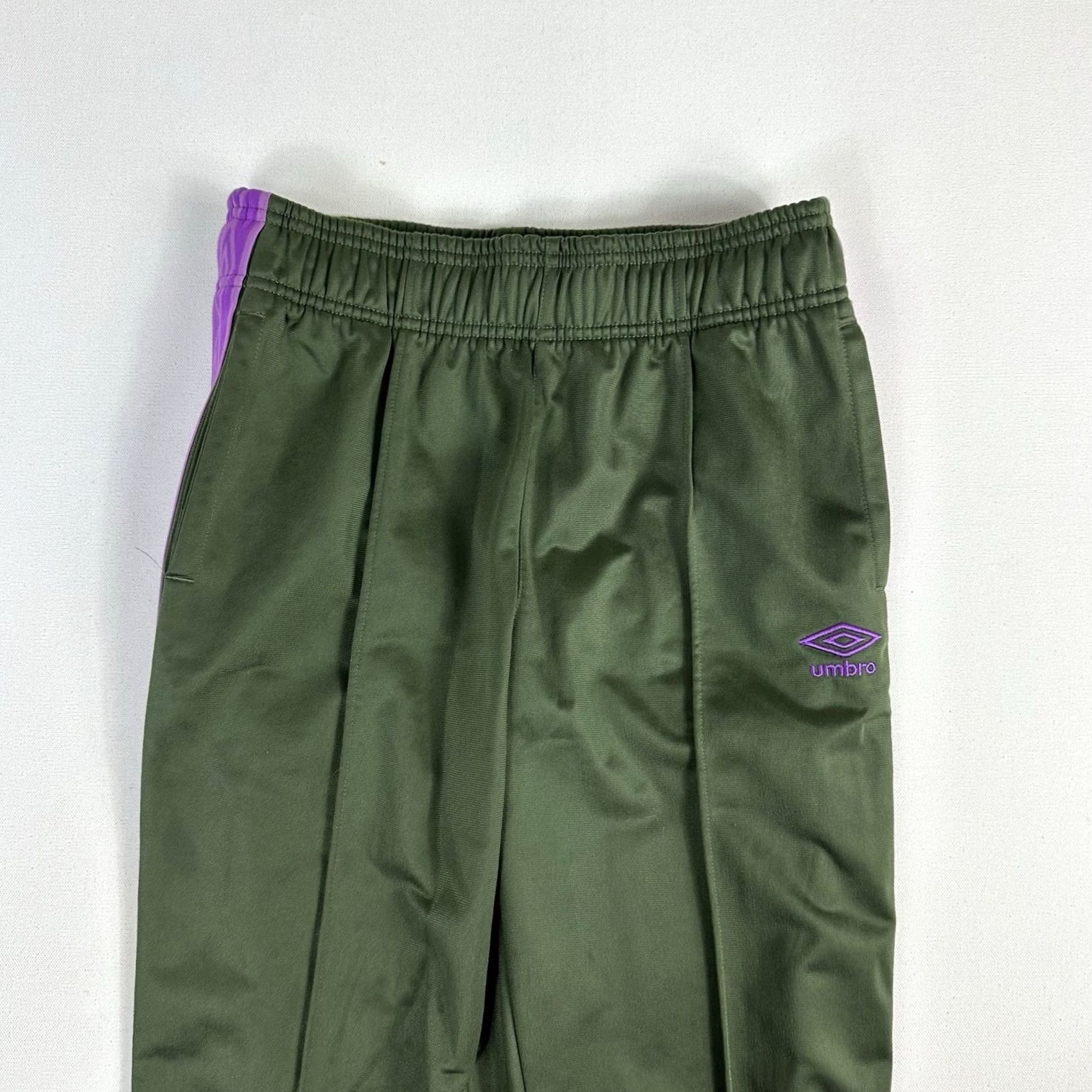 Umbro Umbro Track Pants Womens Small Green Purple Striped Polyester Activewear Train Size 28" / US 6 / IT 42 - 6 Thumbnail