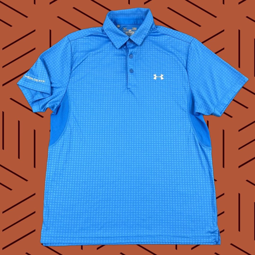 Under Armour Under Armour Polo Shirt Mens Large Blue Golf Coldblack HeatGear S/S Polo Shirt Regular Blue Size US L / EU 52-54 / 3 - 1 Thumbnail