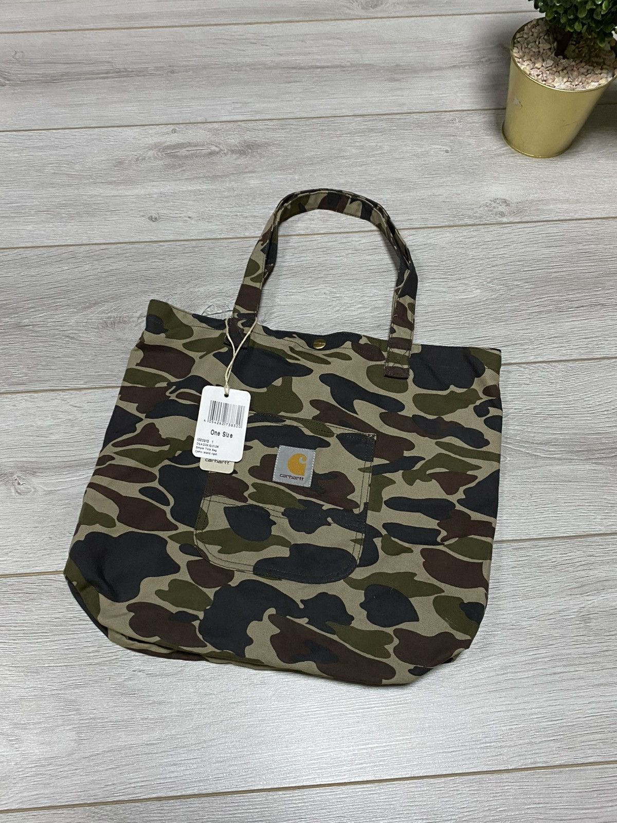 Carhartt Carhartt NEW camouflage simple tote bag shopper Size ONE SIZE - 1 Thumbnail