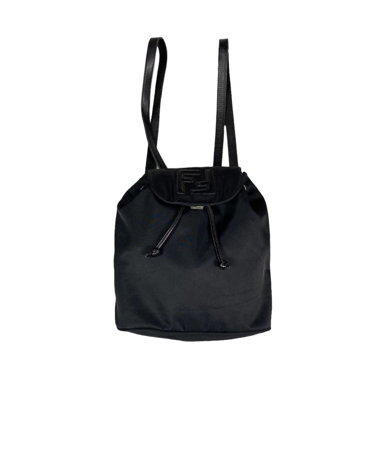 Fendi Vintage Fendi Roma Black Nylon Backpack Size ONE SIZE - 3 Thumbnail