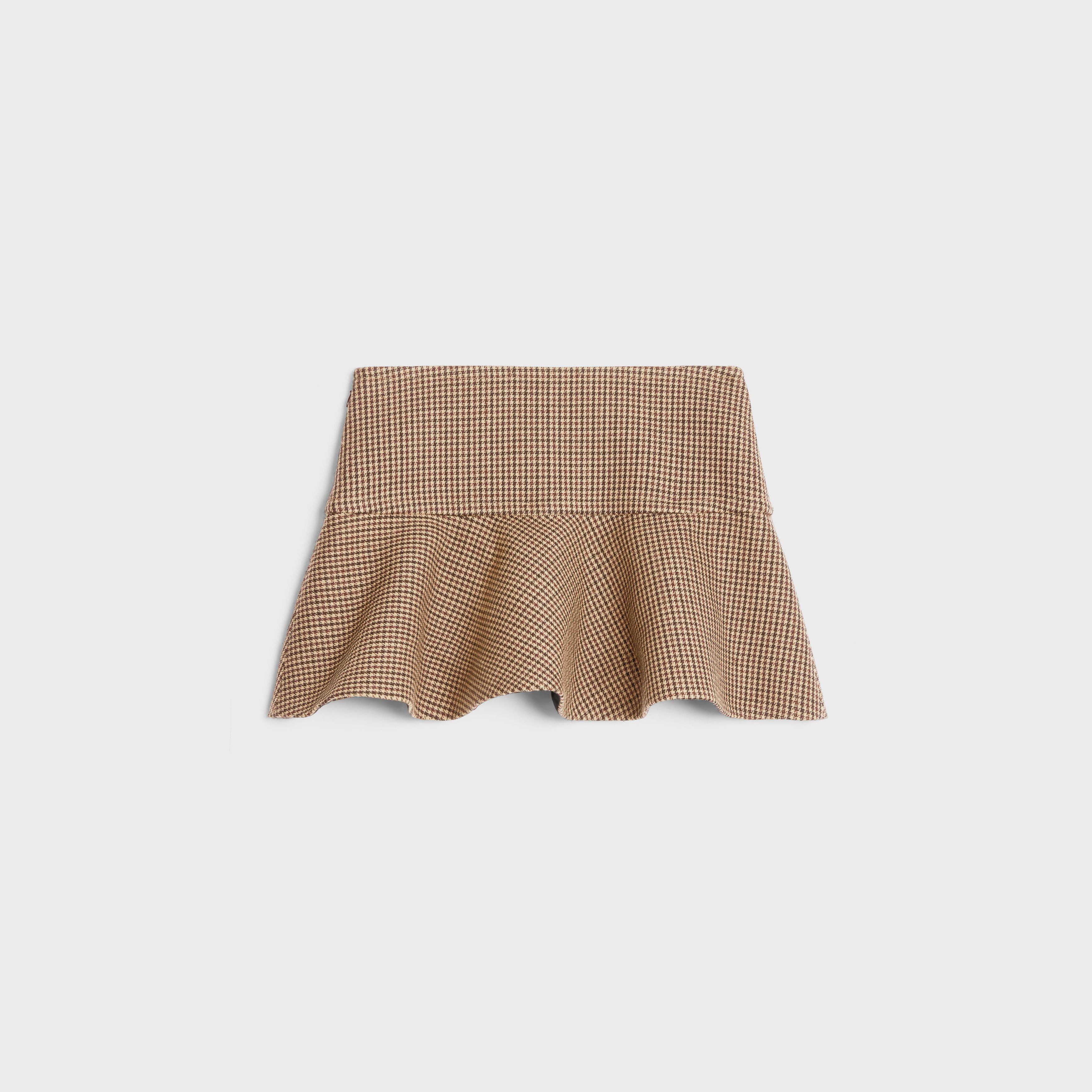 Celine o1w1db10925 2J677064V Mini Skirt in Beige Size 26" / US 2 / IT 38 - 2 Thumbnail