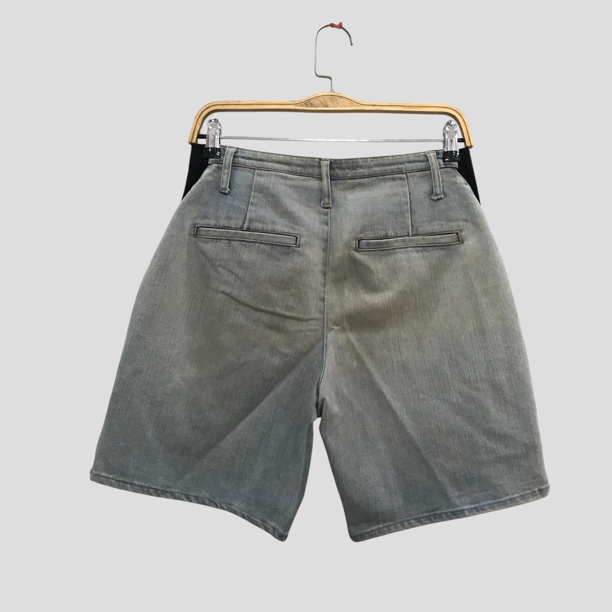 Helmut Lang Vintage Helmut Lang Short Stone Washed Faded Blue Jean Size US 27 - 2 Thumbnail