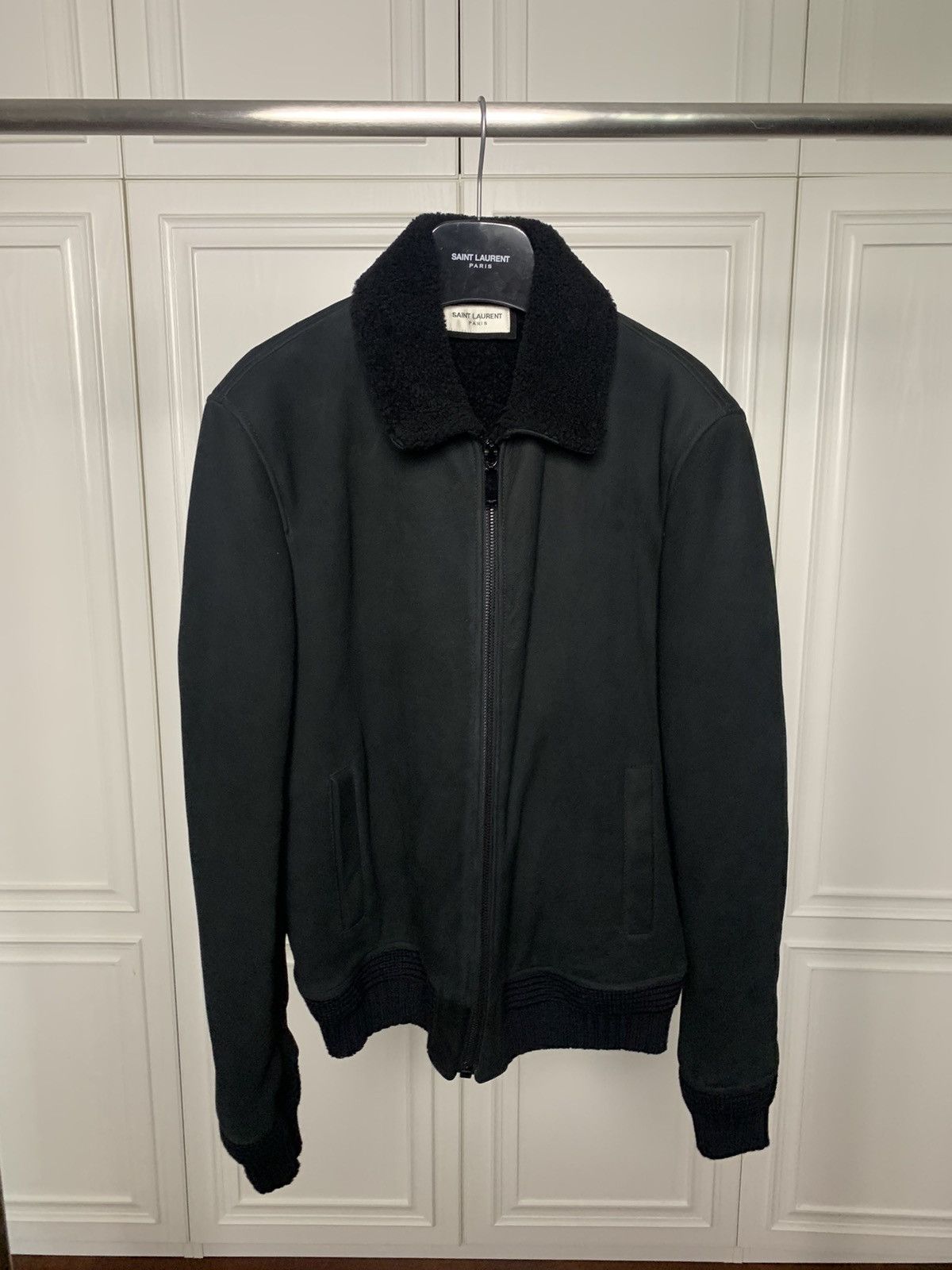 Saint Laurent Paris Saint Laurent 2017FW Black Shearling coat Size US L / EU 52-54 / 3 - 1 Thumbnail