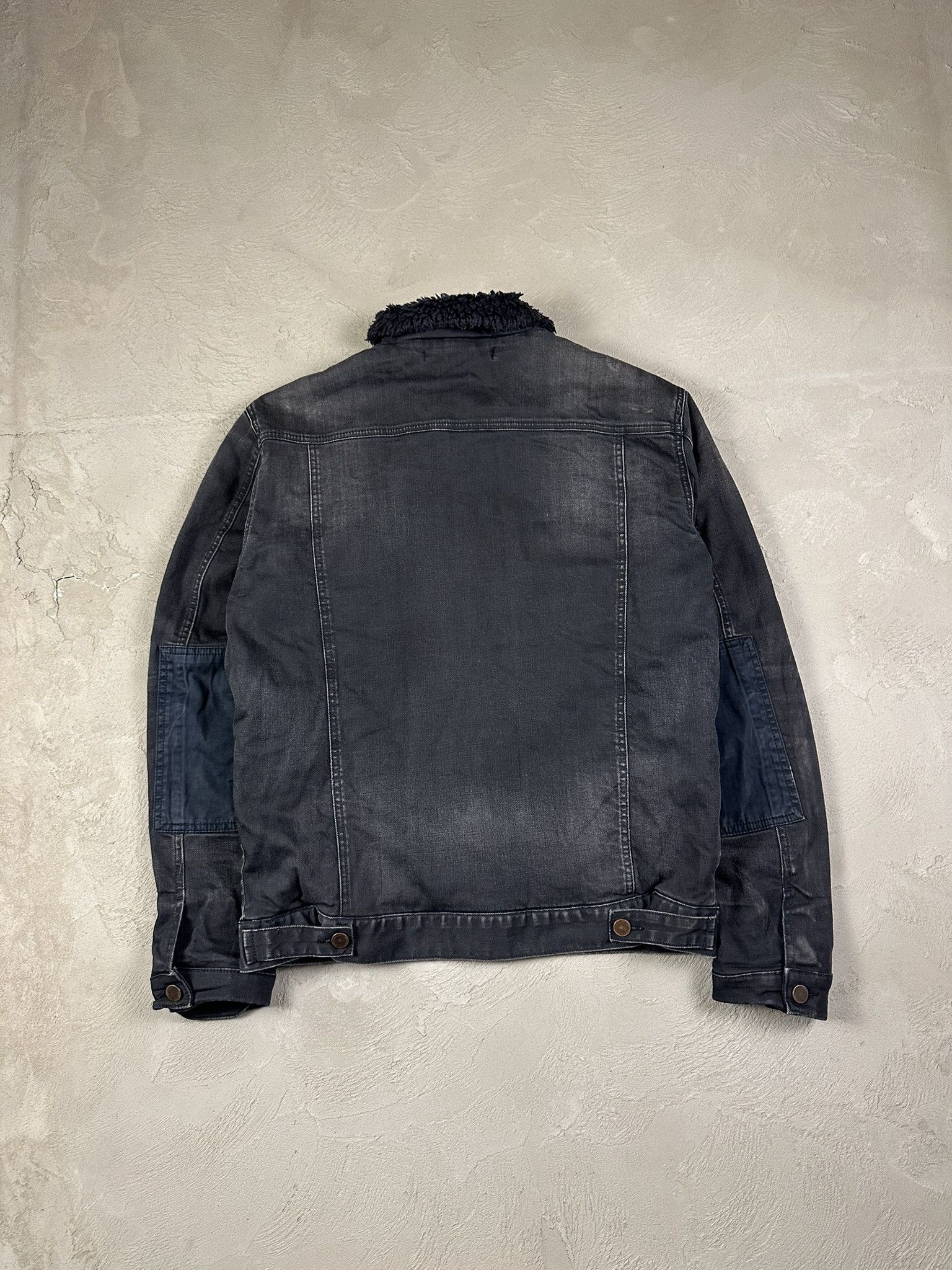 Won Hundred Won Hundered Sherpa Denim Washed Faded Boxy Jacket Size US M / EU 48-50 / 2 - 6 Thumbnail