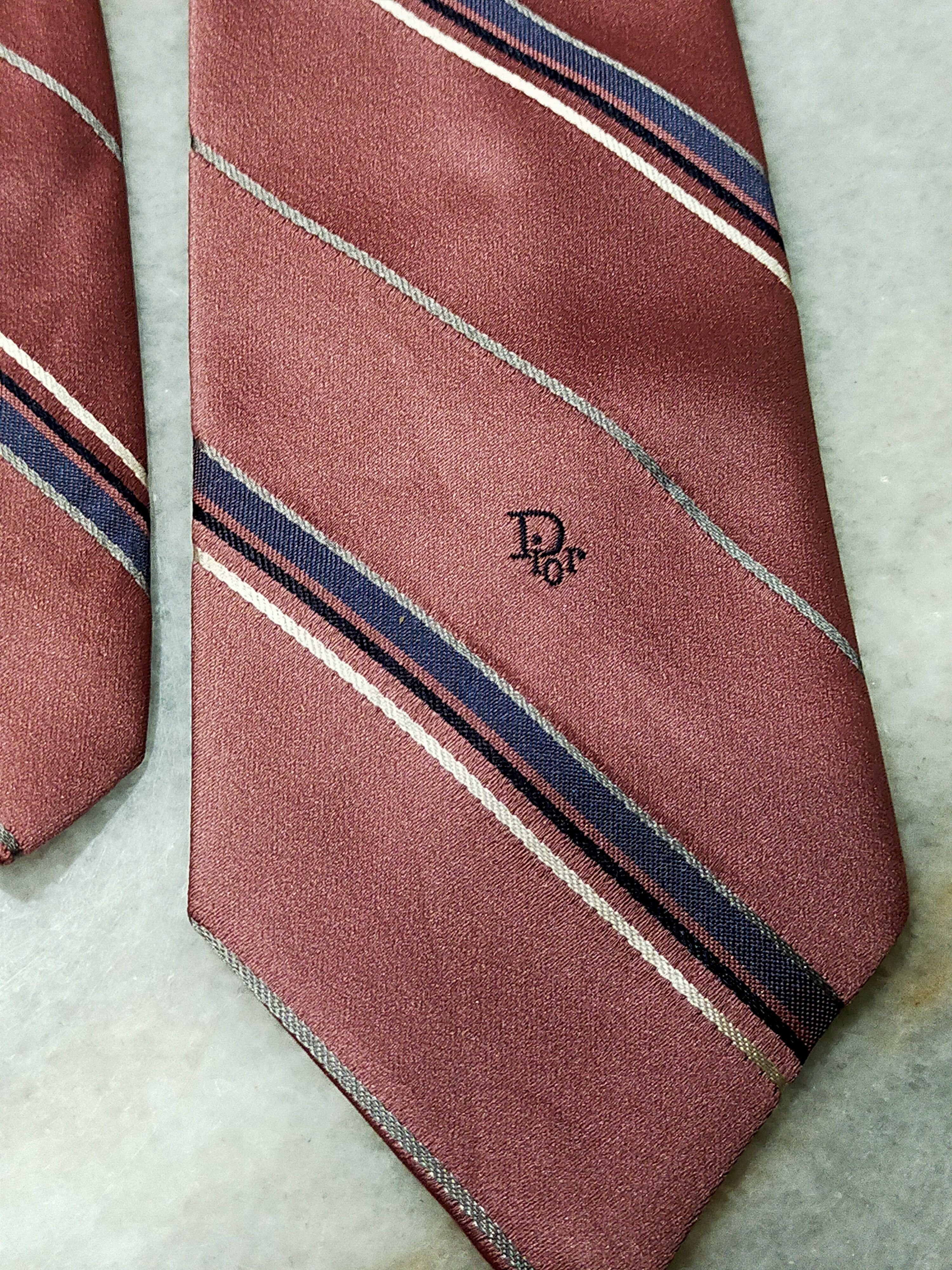 Christian Dior Monsieur × Designer CHRISTIAN DIOR MONSIEUR LUXURY PEACH SILK TIE Size ONE SIZE - 3 Thumbnail