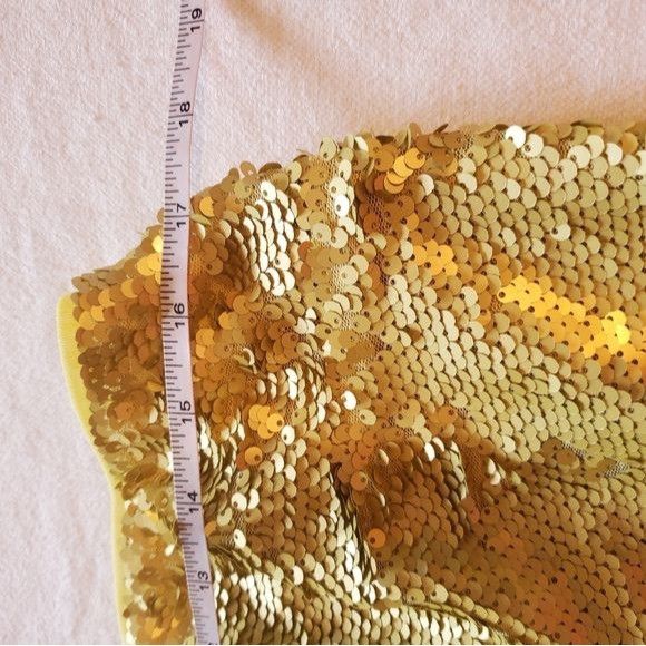 Anthropologie Anthropologie Sequin Gold Lined Sz. M Tube Top Size M / US 6-8 / IT 42-44 - 8 Thumbnail