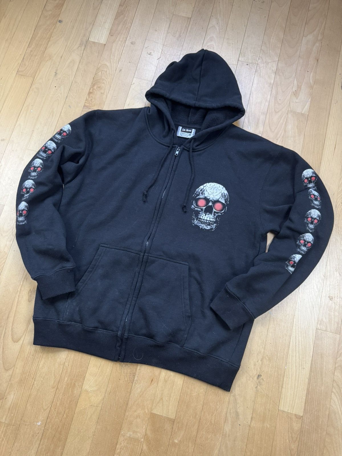 American Edition × Vintage 💀🇺🇸 Vintage 90s 55 DSL Skull Fires Zip Hoodie Y2K Rare Retro Size US M / EU 48-50 / 2 - 3 Thumbnail