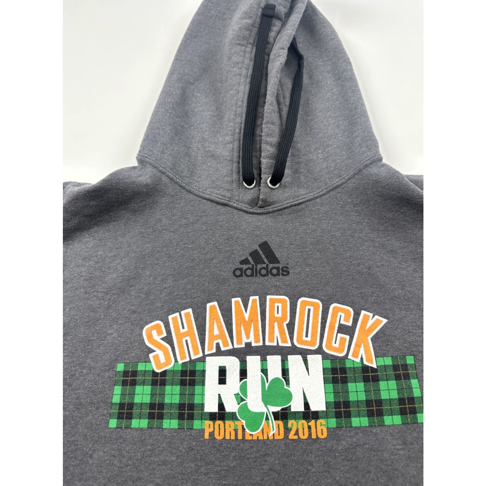 Adidas Adidas Hoodie Mens Medium Gray Shamrock Run Portland 2016 Pullover Sweatshirt Size US M / EU 48-50 / 2 - 3 Thumbnail
