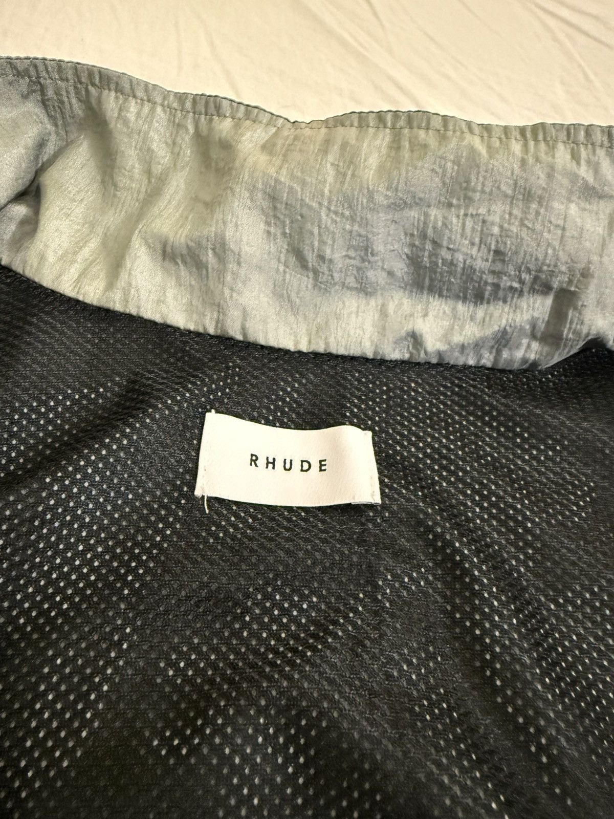 Rhude Rhude Nylon Racing Track Jacket Bomber Silver Large Size US L / EU 52-54 / 3 - 4 Thumbnail