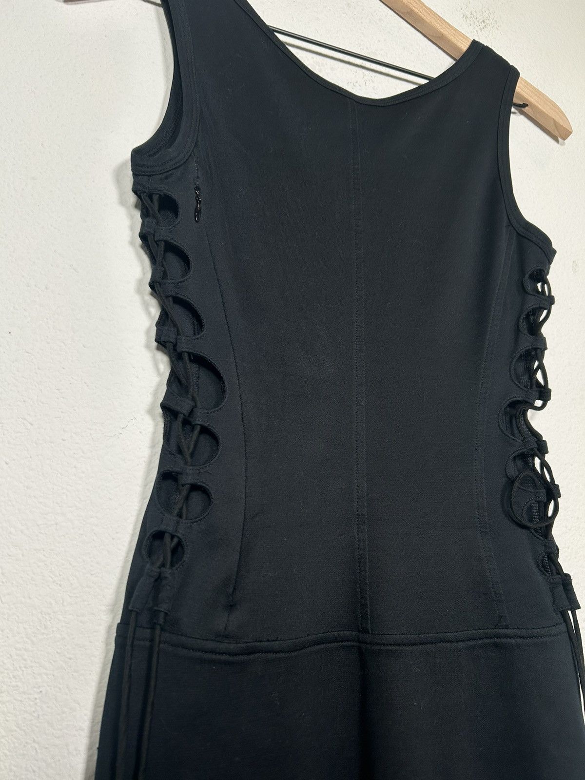 Helmut Lang RUNWAY SS01 Lace up Bondage Knit Dress Size S / US 4 / IT 40 - 2 Thumbnail