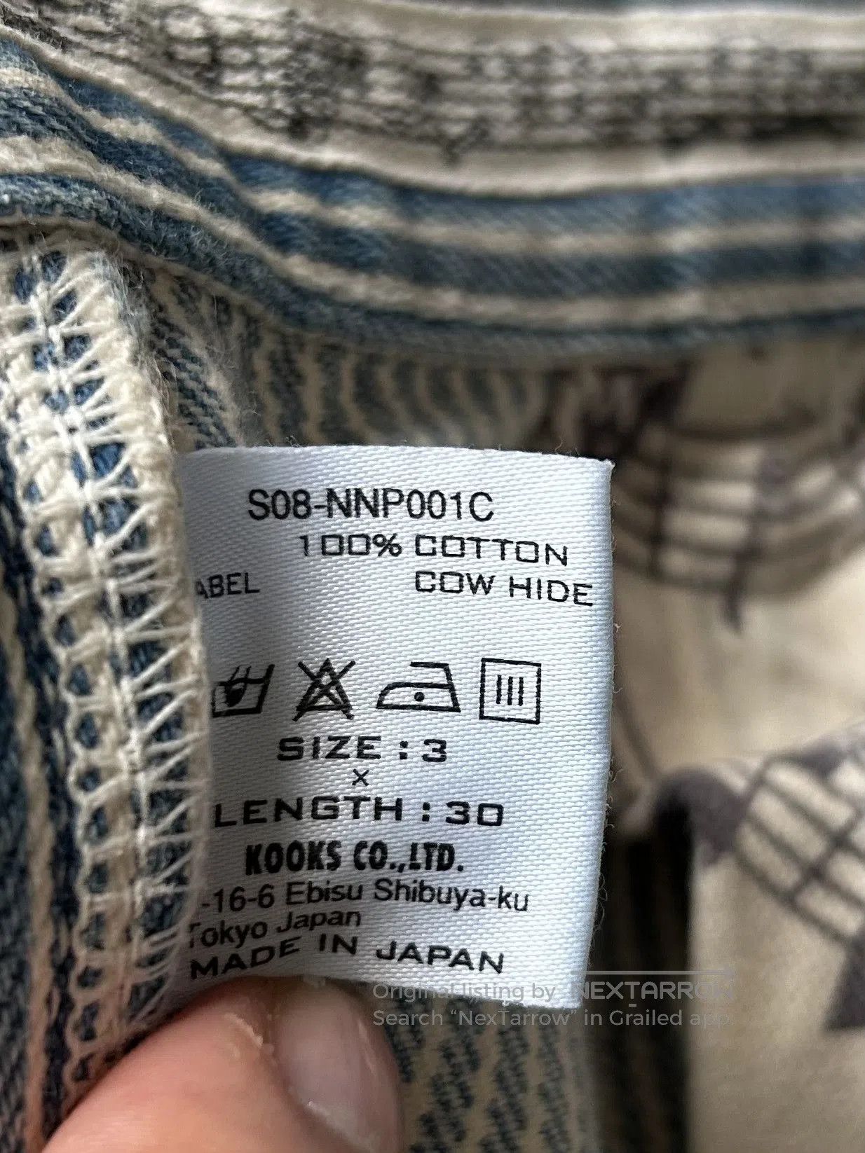 Number (N)ine Number(N)ine 07 Striped Washed Jeans. Size US 33 - 9 Thumbnail