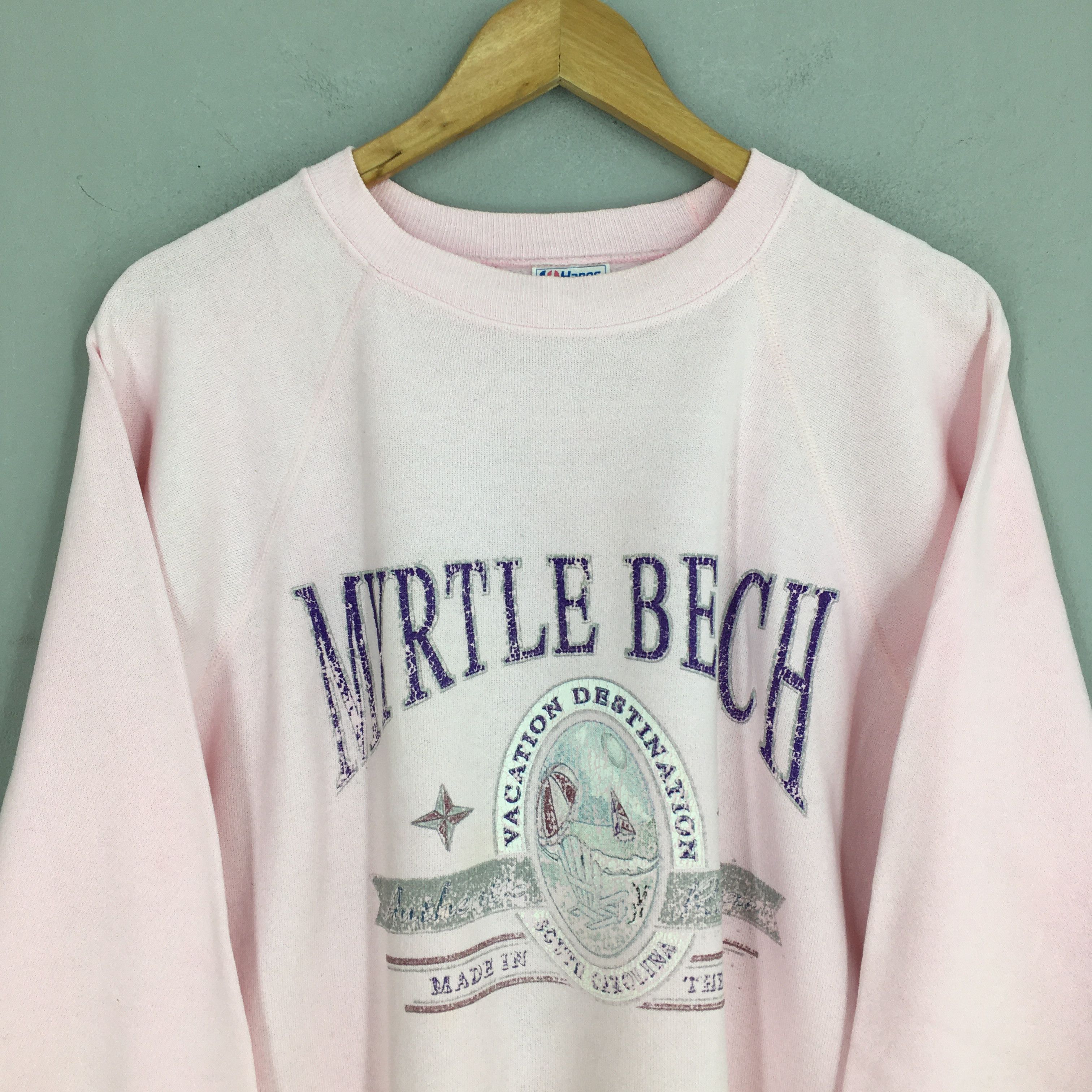 Other Vintage Myrtle Beach Pink Sweatshirts Large Size US L / EU 52-54 / 3 - 2 Thumbnail