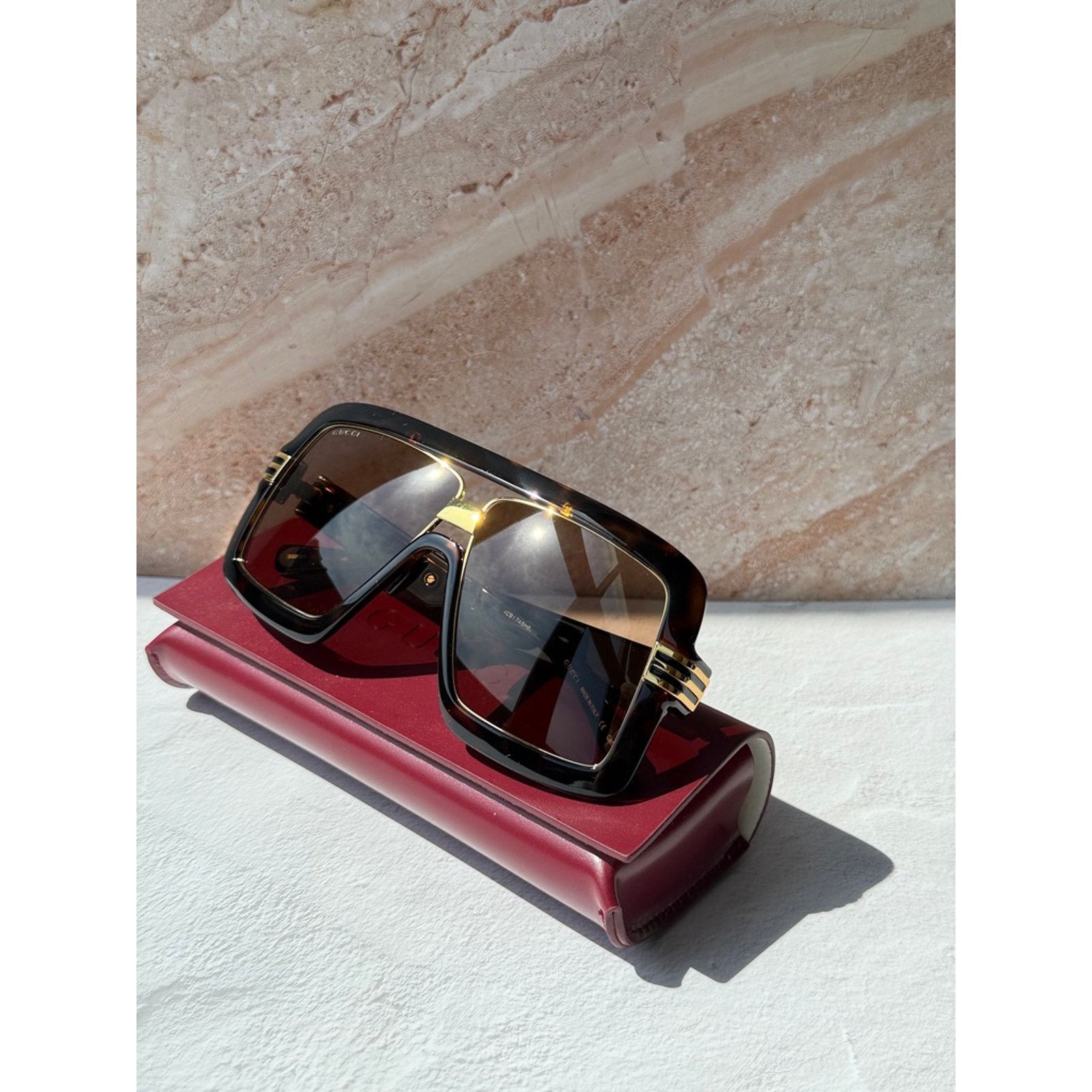 Gucci NEW Gucci GG0900S Havana Brown Aviator Sunglasses $650 Size ONE SIZE - 3 Thumbnail
