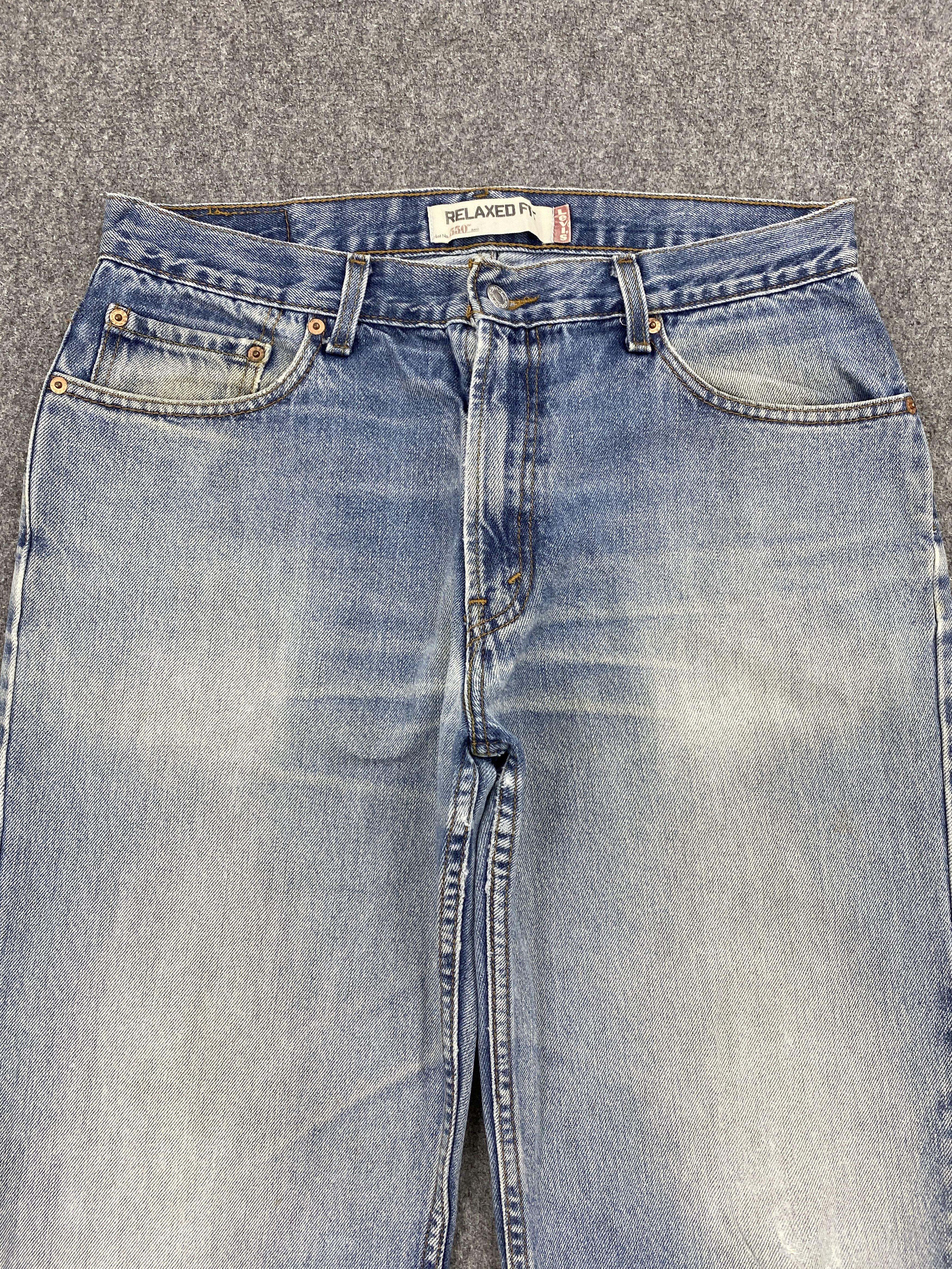 Levi's × Vintage Faded Blue Vintage Levis 550 Distressed Jeans Size US 34 / EU 50 - 2 Thumbnail