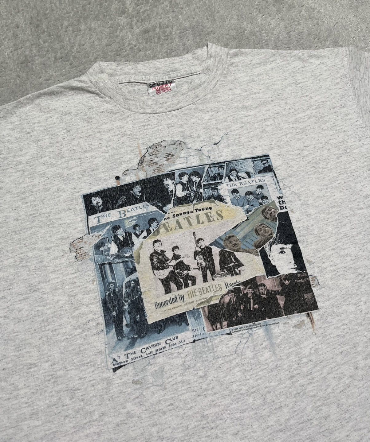 Band Tees Vintage Grey T-Shirt Tee The Beatles Anthology 1 Album 1995 Size US XL / EU 56 / 4 - 2 Thumbnail