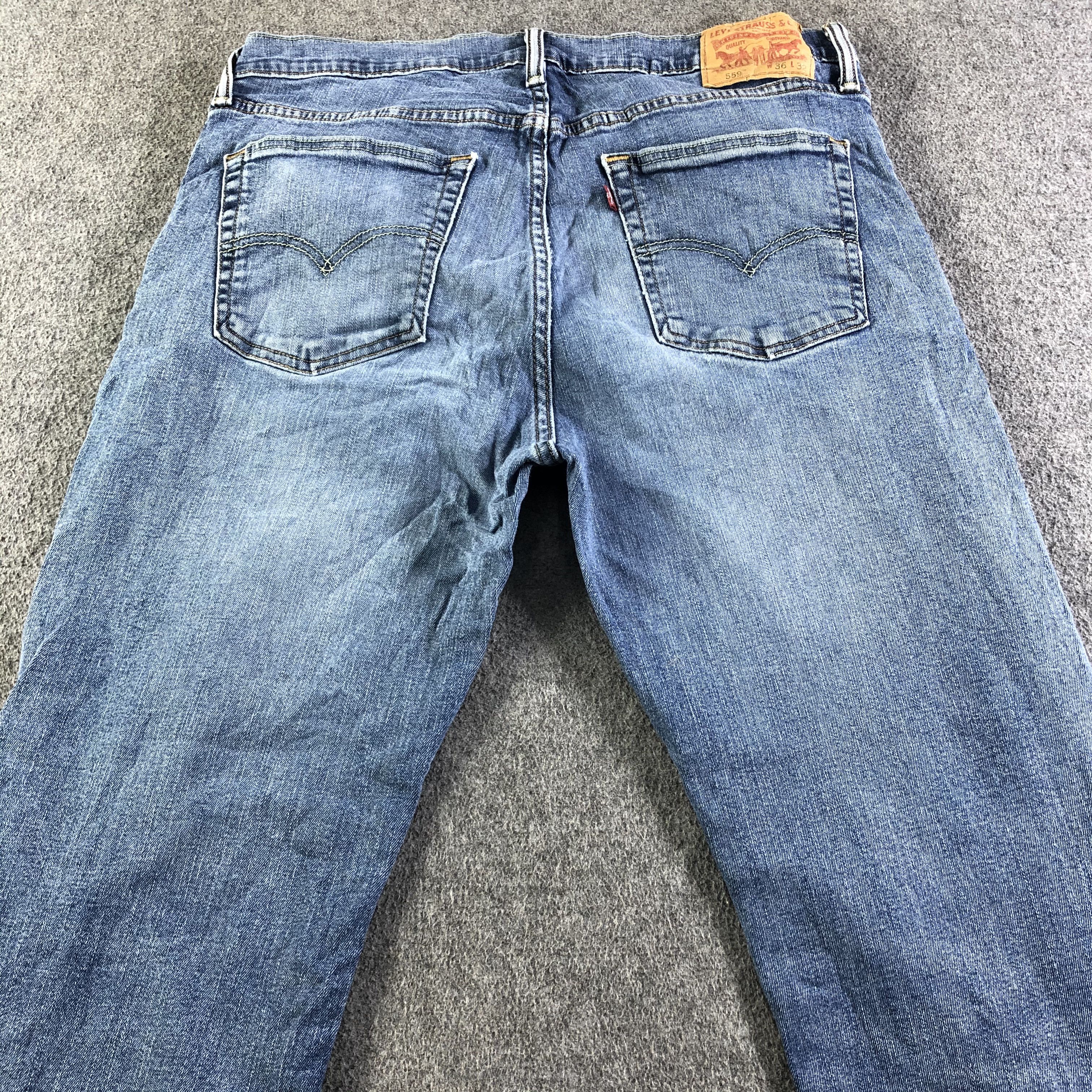 Levi's Vintage Blue Wash Levis 559 Jeans-J4327 Size US 35 - 4 Thumbnail