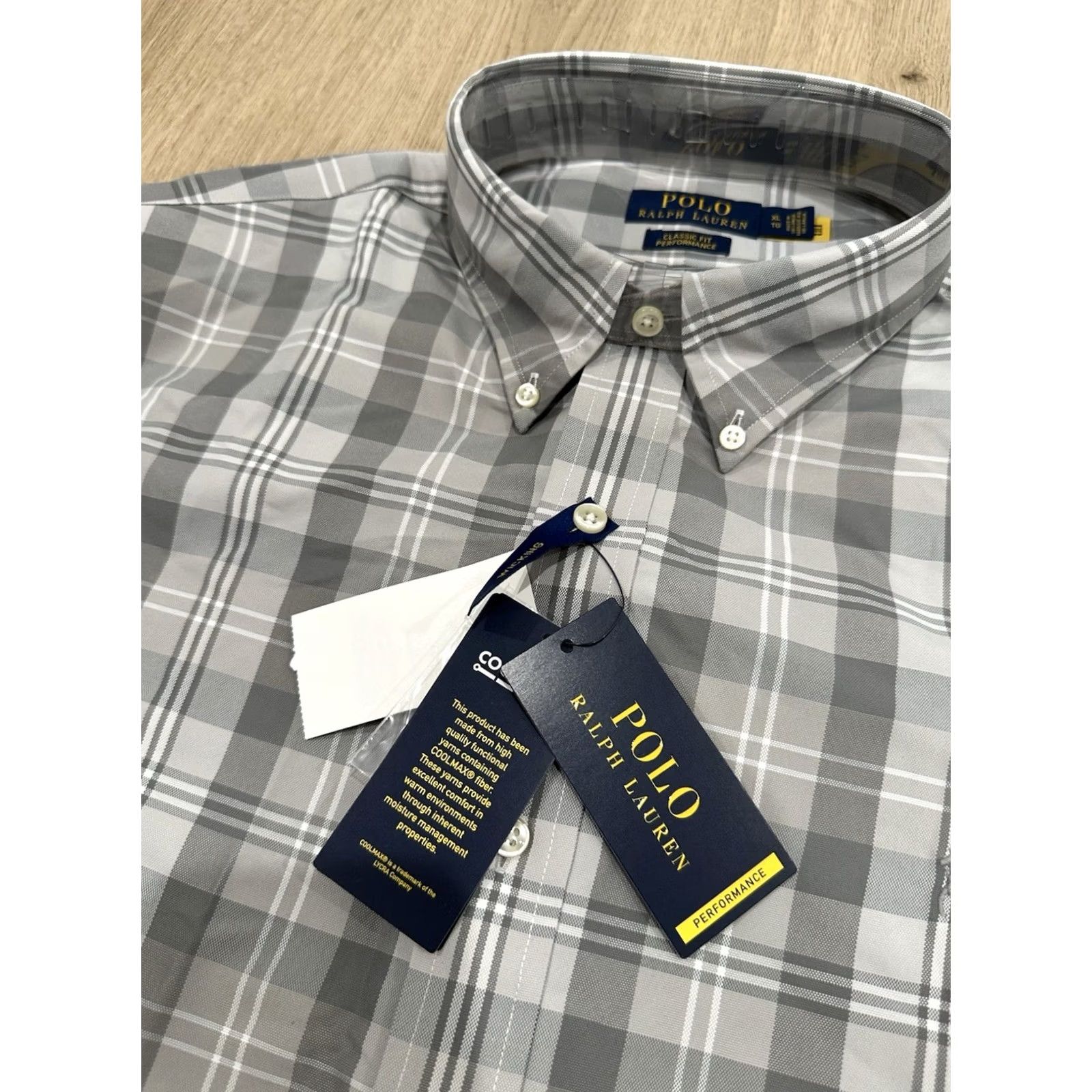 Polo Ralph Lauren Polo Ralph Lauren Performance Shirt Men XL Grey Multi Classic Fit NWT Button-Up Long Sleeve Shirt Size US XL / EU 56 / 4 - 6 Thumbnail
