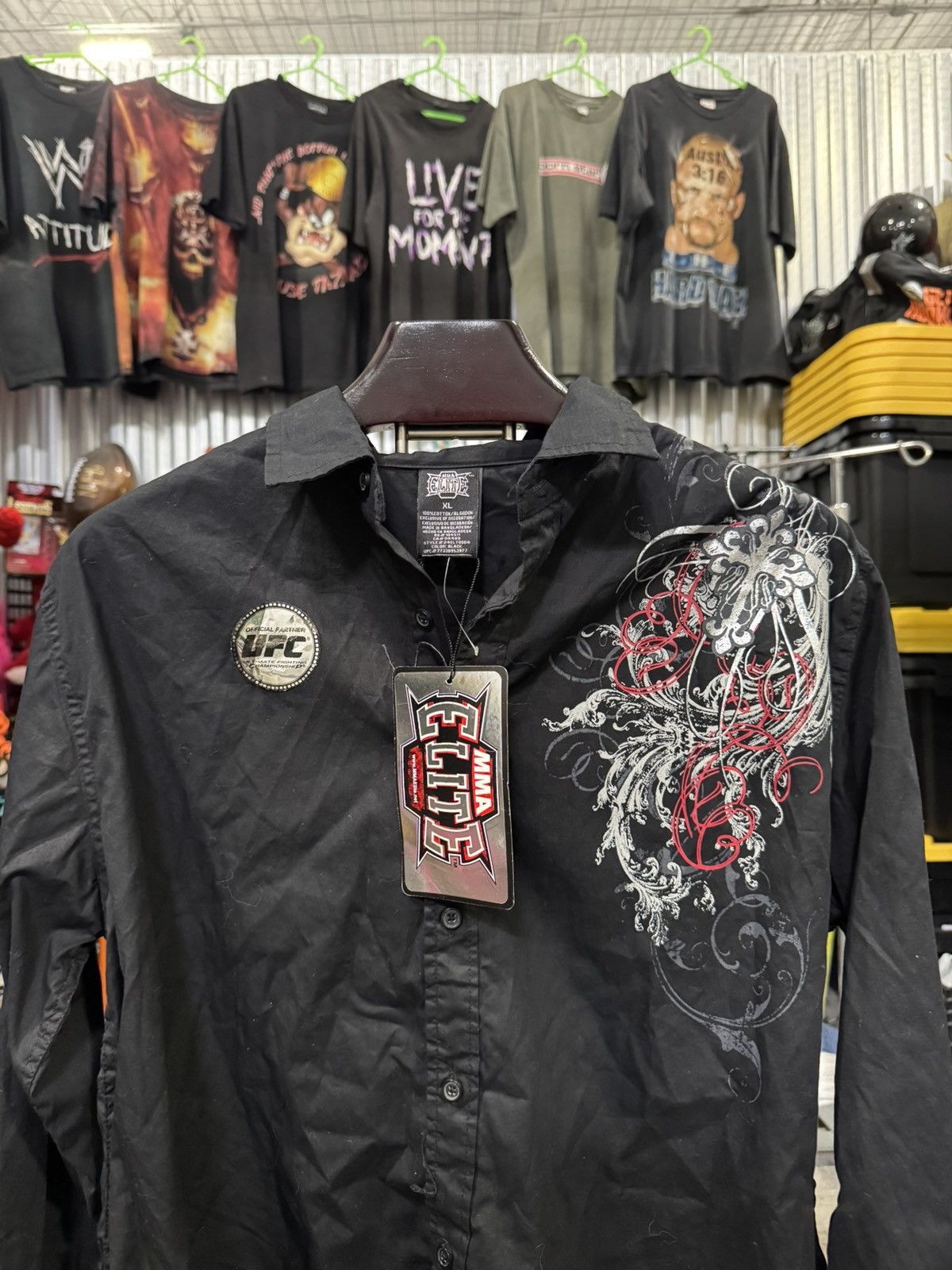 UFC × Vintage Vintage Y2K MMA Elite UFC Button Up Shirt NWT XL Size US XL / EU 56 / 4 - 2 Thumbnail