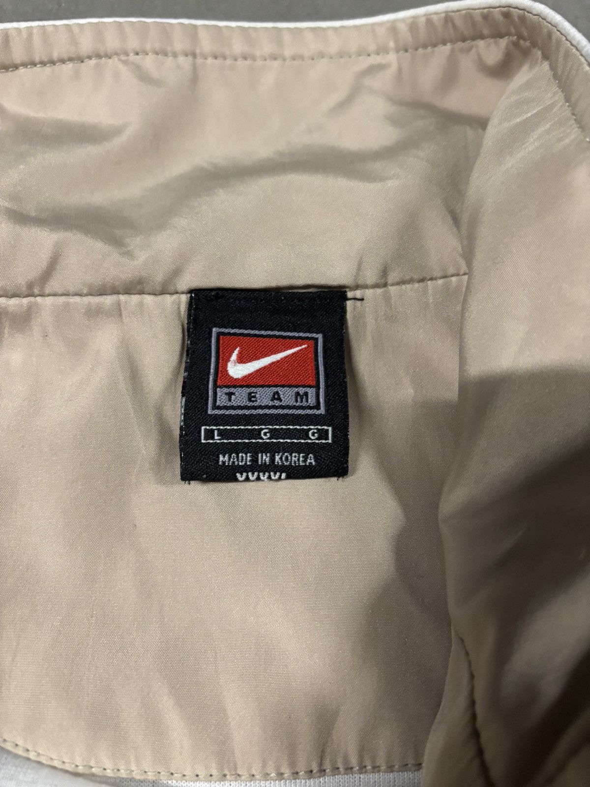 Japanese Brand × Nike × Vintage Vintage Nike Korean Truck Jacket Begie Rare 1990s Size US XXL / EU 58 / 5 - 5 Thumbnail