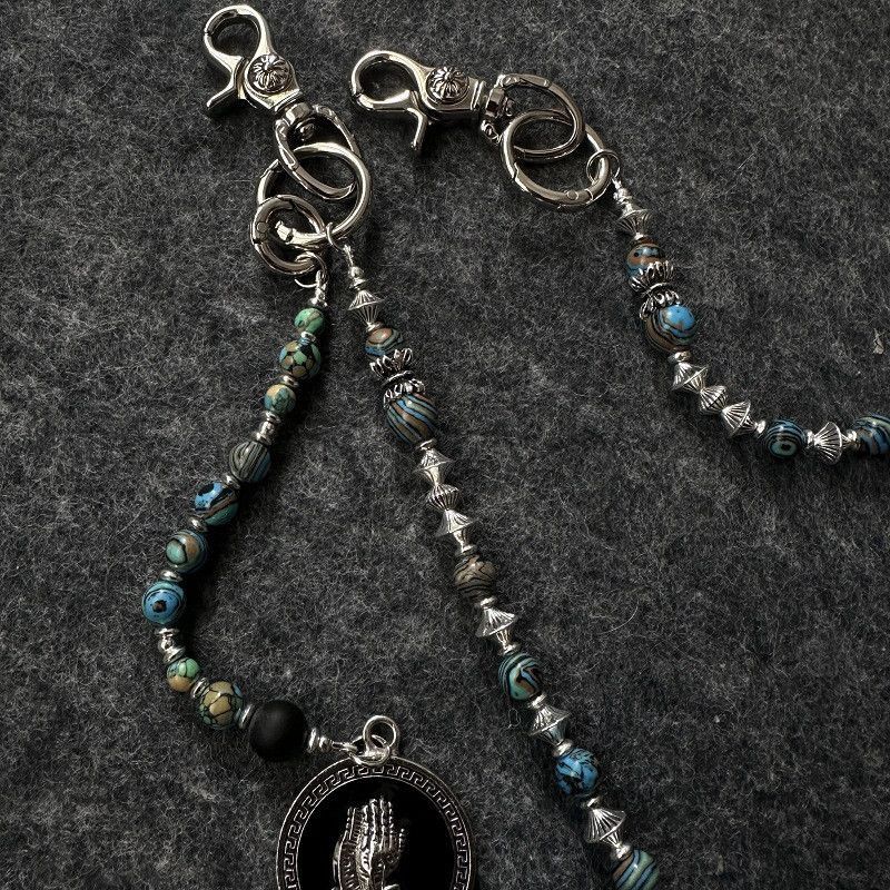 Jean Y2K Punk Turquoise Jean Chain Size ONE SIZE - 4 Thumbnail