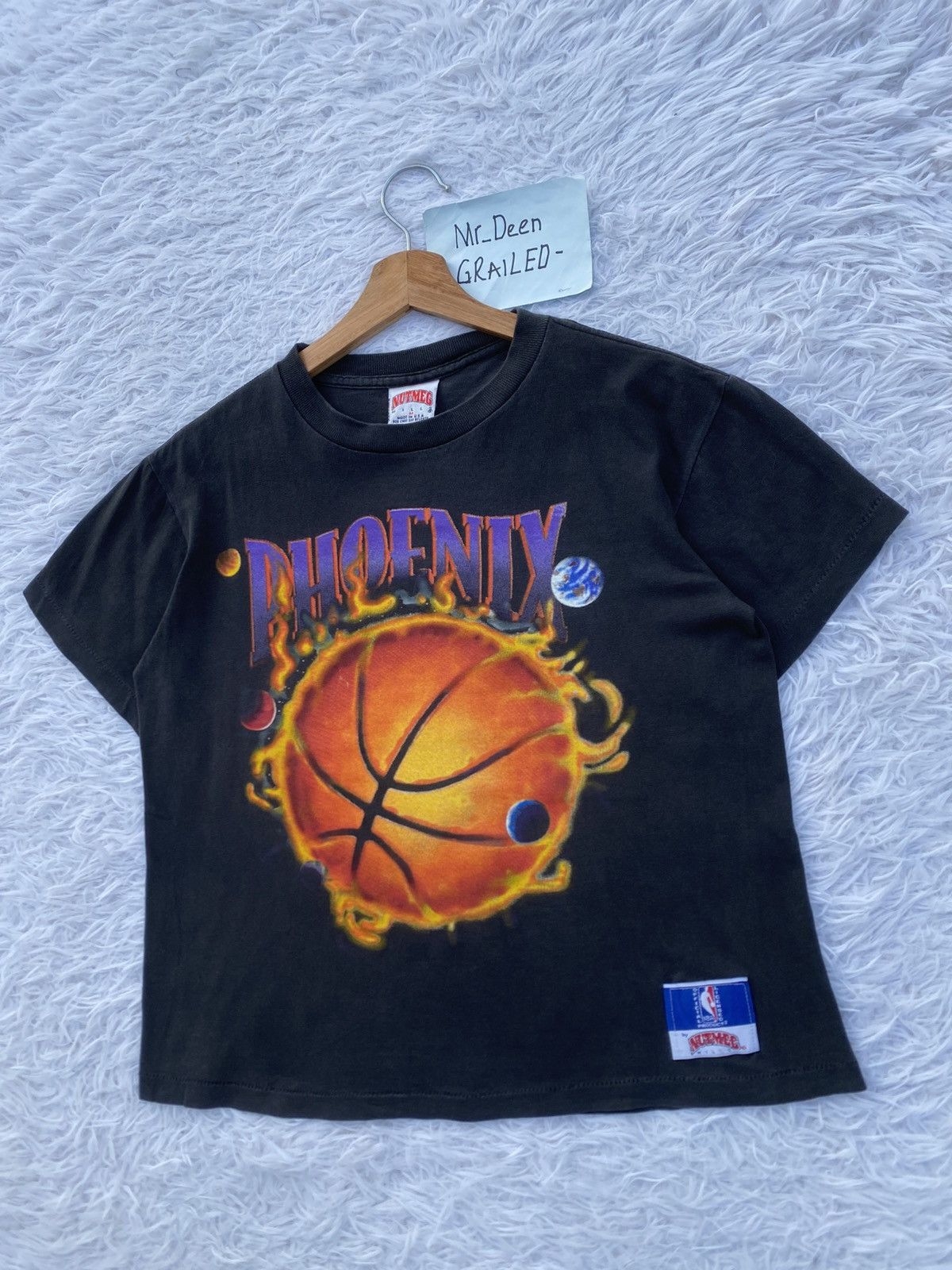 NBA Vtg 1993 Nutmeg Phoenix Suns Big Logo Fire Outer Space Tee Size US M / EU 48-50 / 2 - 3 Thumbnail