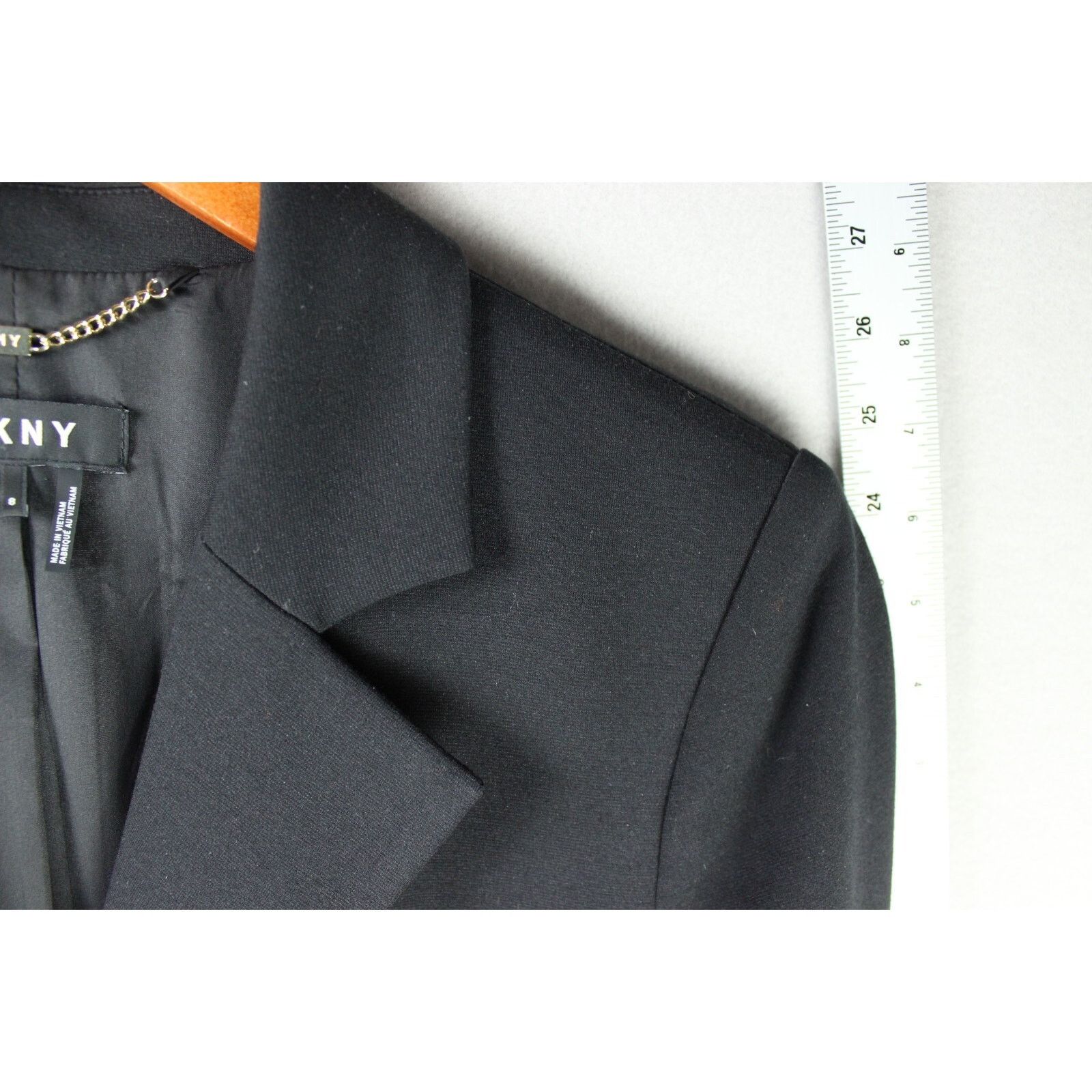 DKNY DKNY Women's Blazer Jacket Black Buttons/Pockets Oversized Size M / US 6-8 / IT 42-44 - 5 Thumbnail