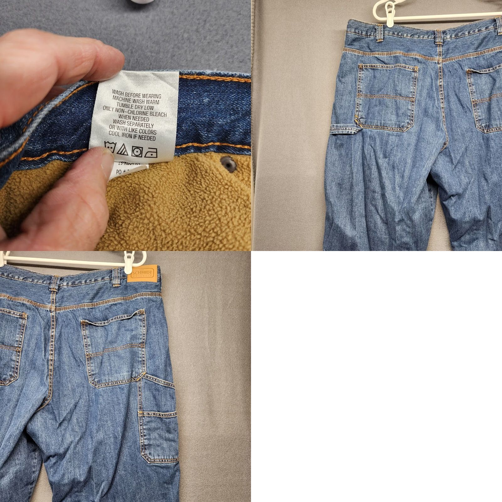 Vintage Mens C.E. Schmidt Workwear Jeans Blue Fleece Lined 42x30 Tagged 44x30 Workwear Mens Size US 40 / EU 56 - 9 Thumbnail