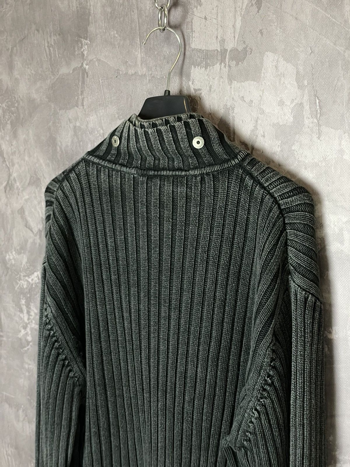 Japanese Brand × Vintage Vintage Y2K 00s Diesel Distressed Punk Sweater striped knit Size US XL / EU 56 / 4 - 9 Thumbnail