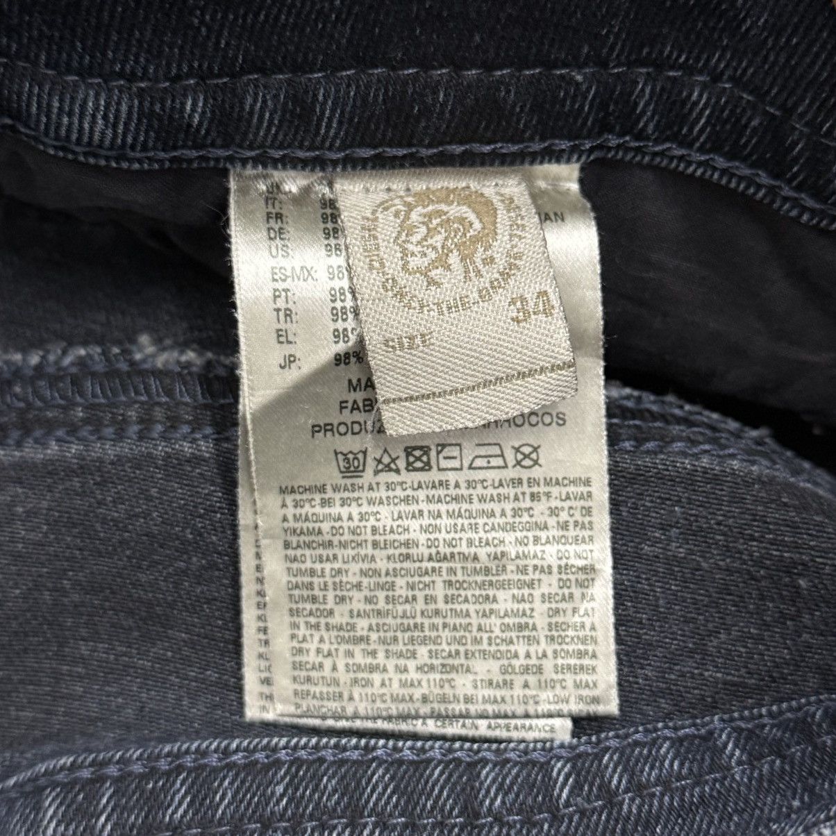 Diesel Diesel Akee Whisker Buttonfly Distressed Royal Indigo Denim Size US 34 / EU 50 - 21 Thumbnail