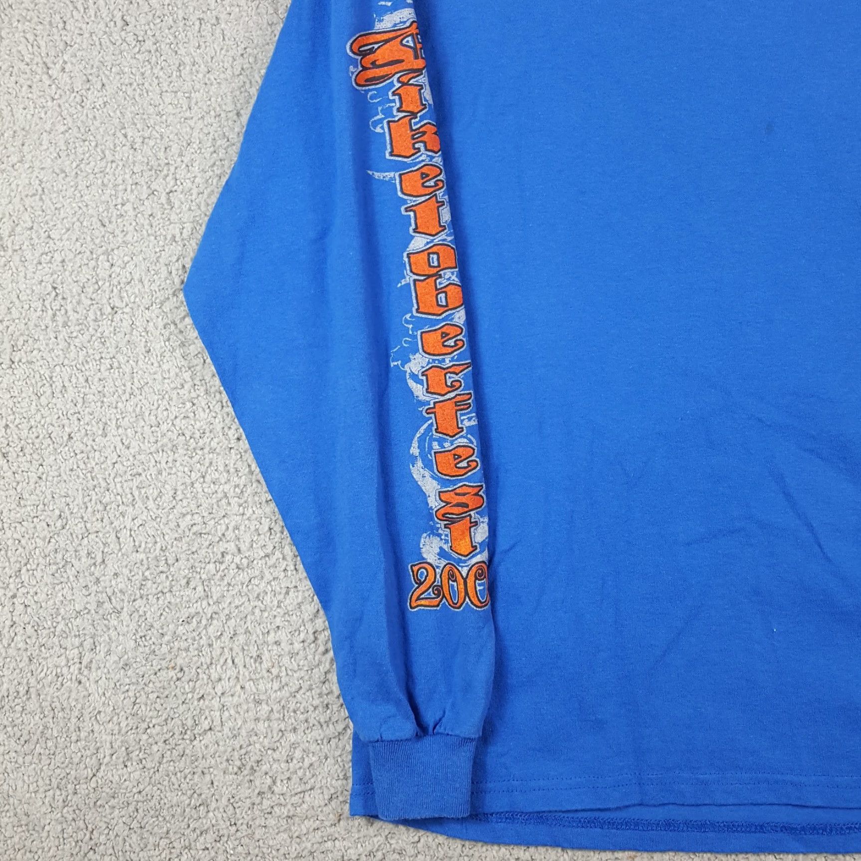 Delta VINTAGE Delta Men's Long Sleeve T-Shirt Motorcycle Biker 90s Blue Size L Outdoor Retro Size US L / EU 52-54 / 3 - 5 Thumbnail