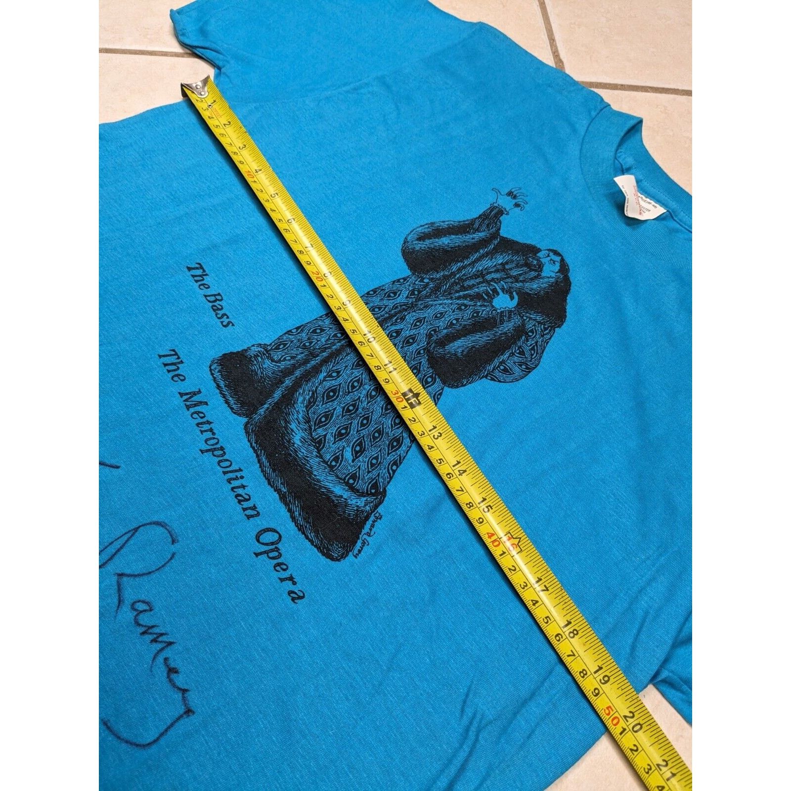 Other Edward Gorey New York Met Opera T Shirt SAMUEL RAMEY SIGNED Size US XL / EU 56 / 4 - 6 Thumbnail