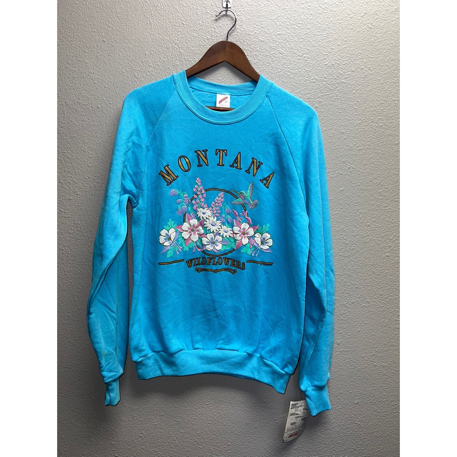 Vintage Vintage Montana Sweatshirt Crewneck NWT Stained 90s Large Size US L / EU 52-54 / 3 - 1 Thumbnail