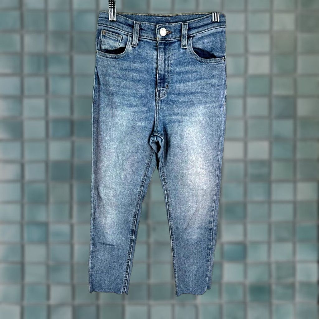 Urban Outfitters VINTAGE Urban Outfitters Womens BDG Chino Raw Hem Blue Denim Jeans 24X24 Size 42" / US 20 - 1 Thumbnail
