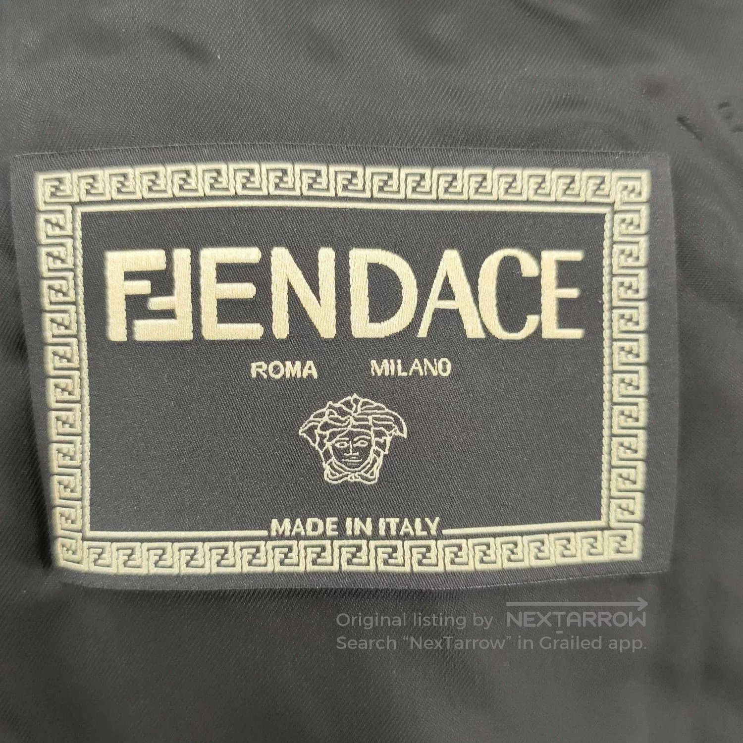 Fendi FENDACE Monogram Rhinestone Portrait Jacket. Size US L / EU 52-54 / 3 - 3 Thumbnail