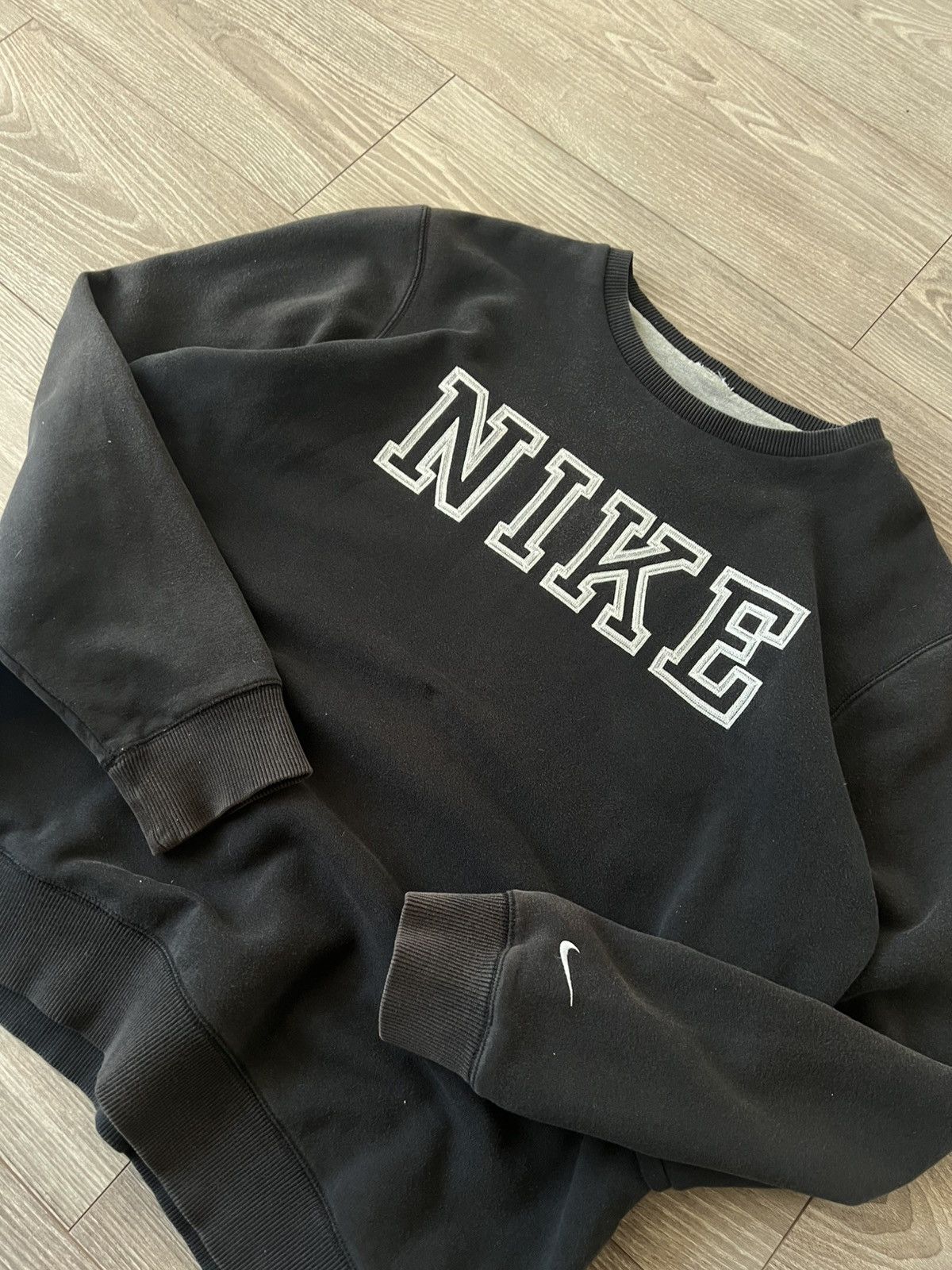Designer × Nike × Vintage ‼️Vintage Nike Big Logo Knit Crewneck Sweatshirt ‼️ Size US L / EU 52-54 / 3 - 10 Thumbnail