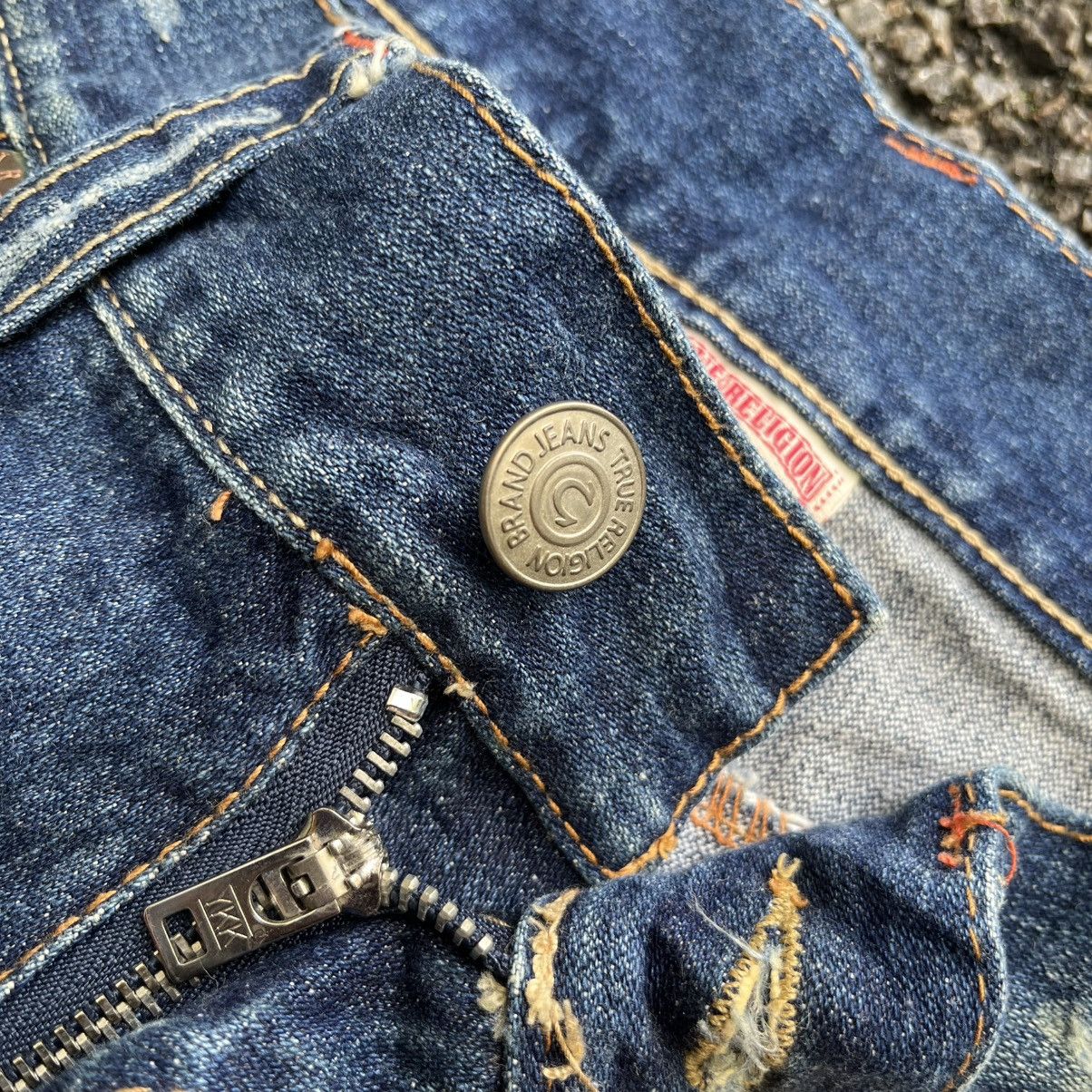 Tornado Mart True Religion Flare Jeans 803 Distressed Boot Cut Denim Punk Size US 33 - 6 Thumbnail
