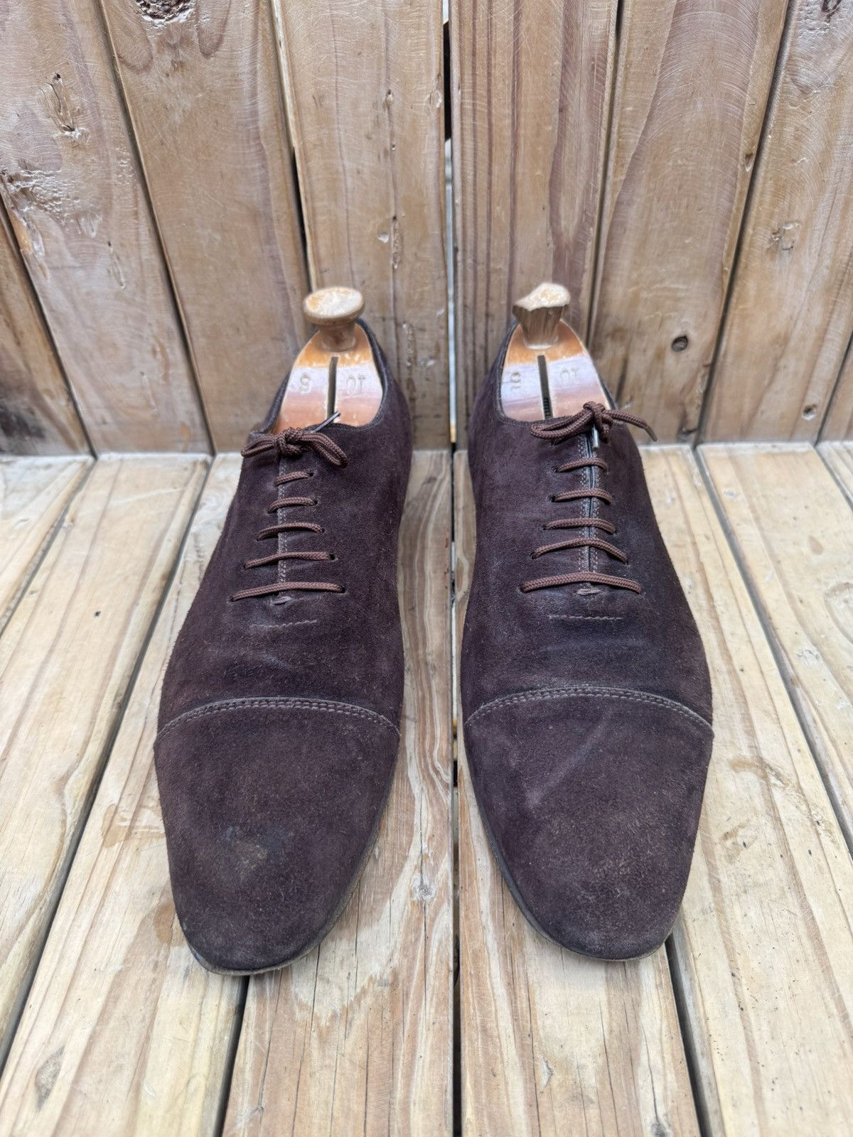 Gucci Gucci brown suede Leather Men's Dress Shoes UK 10.5 EUR 44.5 Size US 11 / EU 44 - 4 Thumbnail