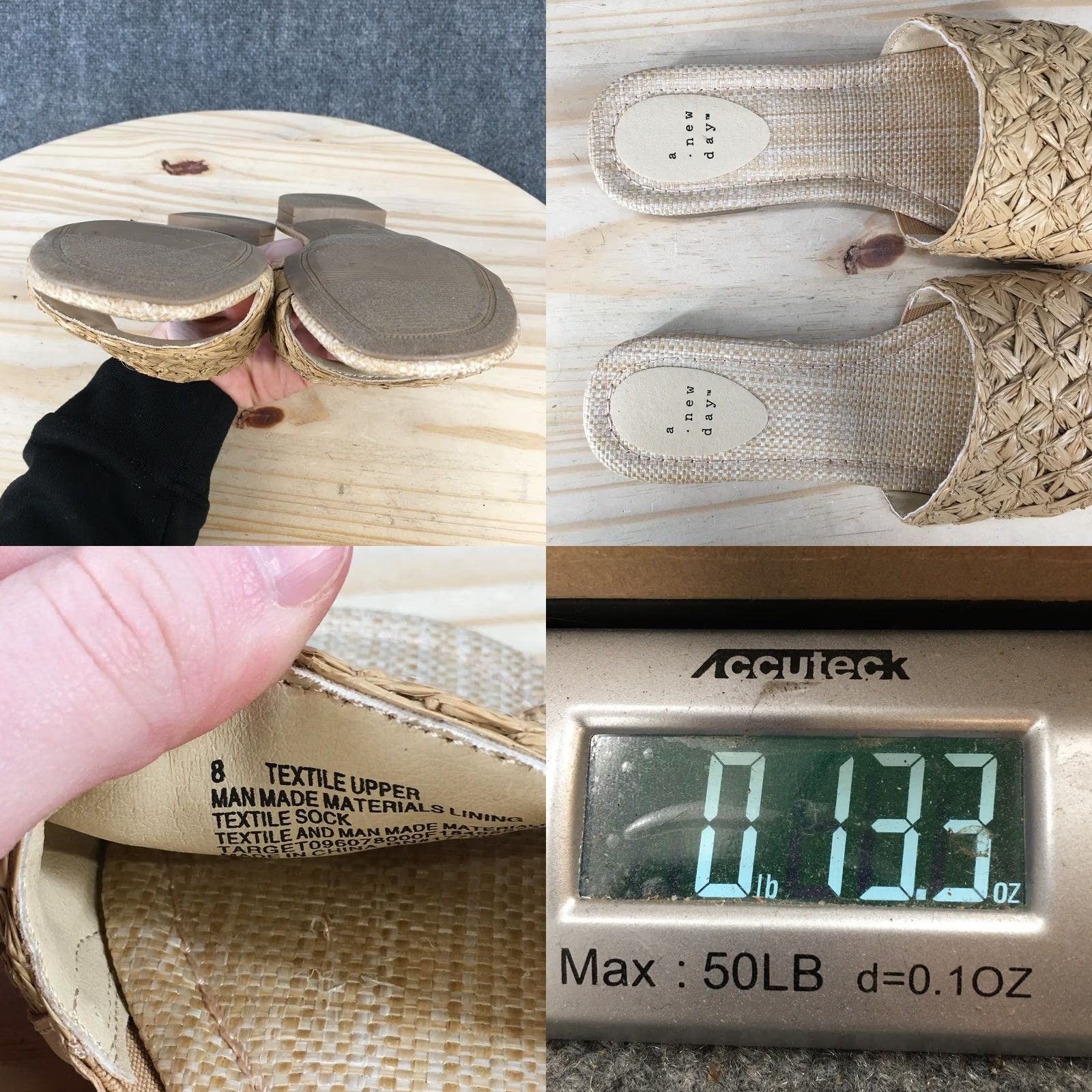 Vintage A New Day Sandals Womens 8 Raffia Woven Slide Tan Slip On Open Toe Casual Flats Shoes Womens 8 Sandals Slide Raffia Open Toe Tan Casual Flats Size US 8 / IT 38 - 9 Thumbnail