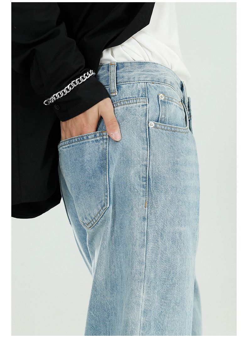 Japanese Brand Japanese retro casual light blue all-match straight jeans Size US 32 / EU 48 - 4 Thumbnail