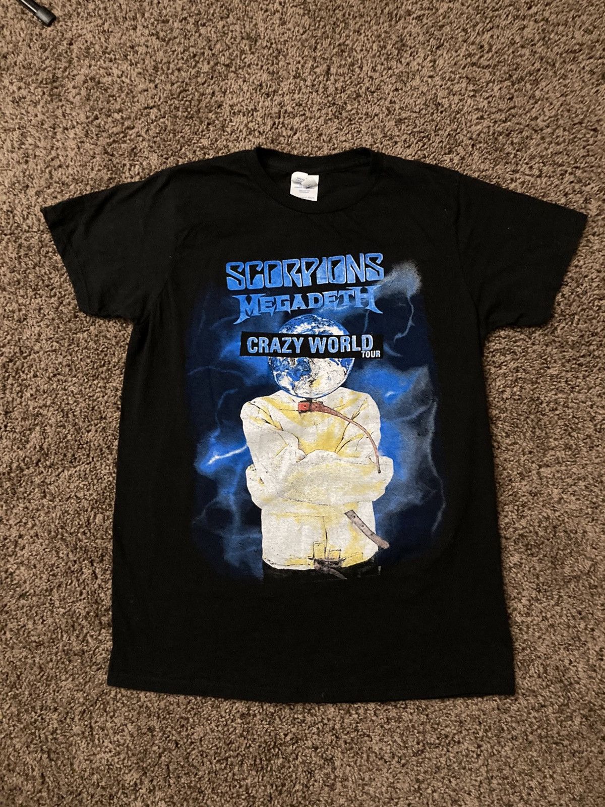 Designer × Vintage Rare Vintage Scorpions Megadeth Crazy World Tour Shirt Size US S / EU 44-46 / 1 - 1 Thumbnail