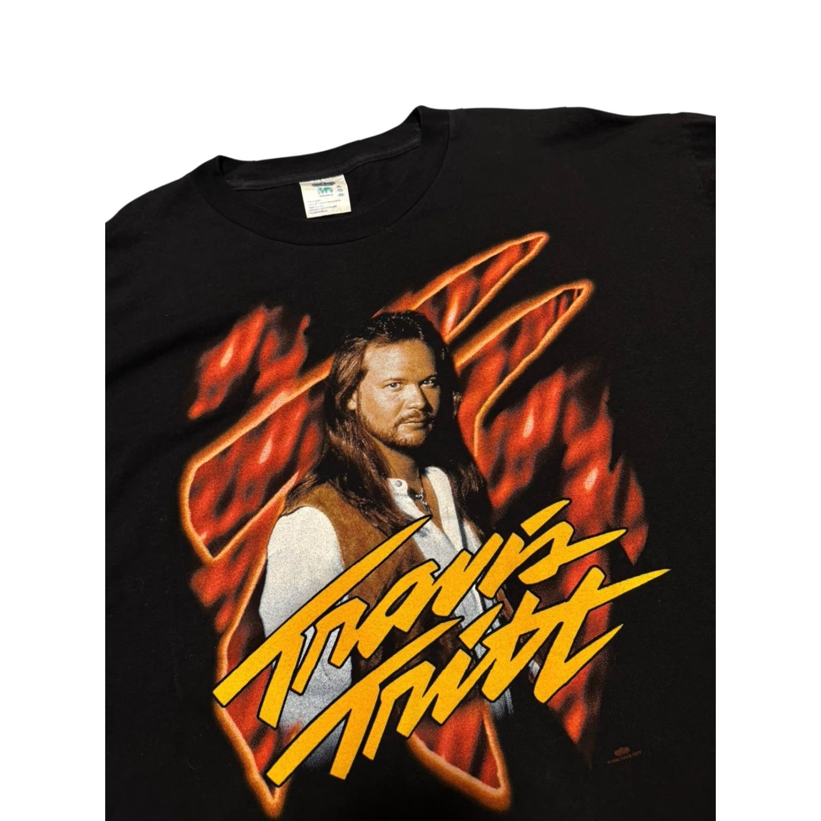 Vintage VINTAGE WinterLand 1996 Travis Tritt Tour Shirt Country Music TShirt XL Tee Short Sleeve Crew Neck Black Cotton Knit Men Factory Size US XL / EU 56 / 4 - 6 Thumbnail