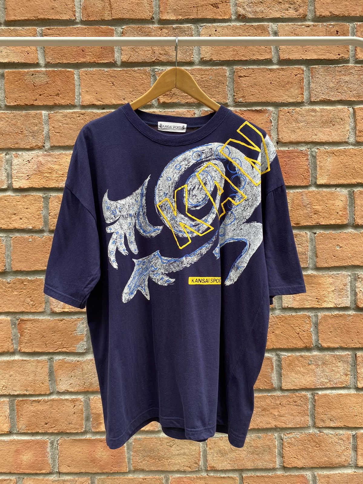 Kansai Yamamoto Kansai Yamamoto Men Navy T- shirt Size US L / EU 52-54 / 3 - 1 Thumbnail