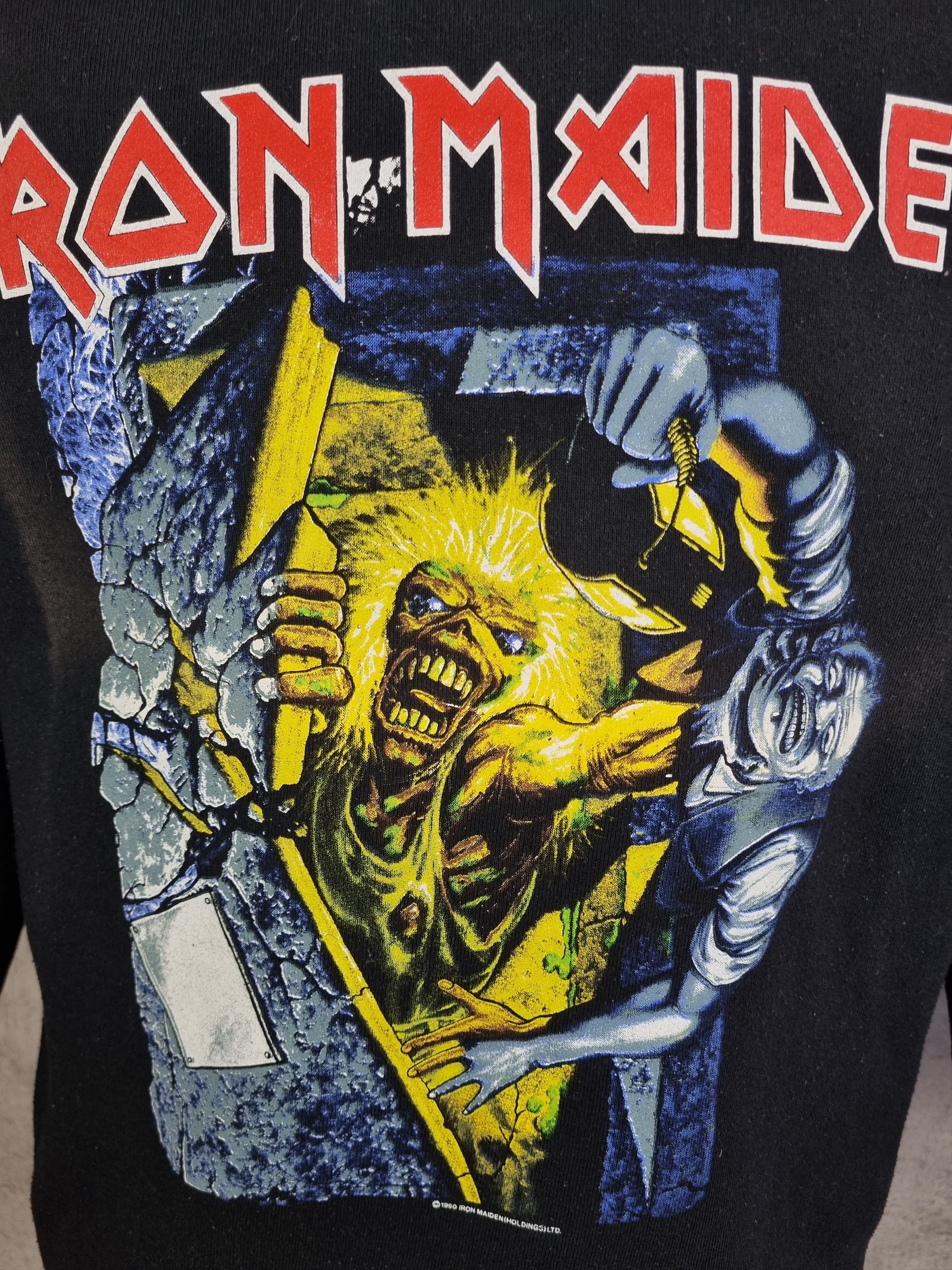Iron Maiden × Vintage 90s Iron Maiden Big Print Vintage Hoodie Size US XL / EU 56 / 4 - 6 Thumbnail